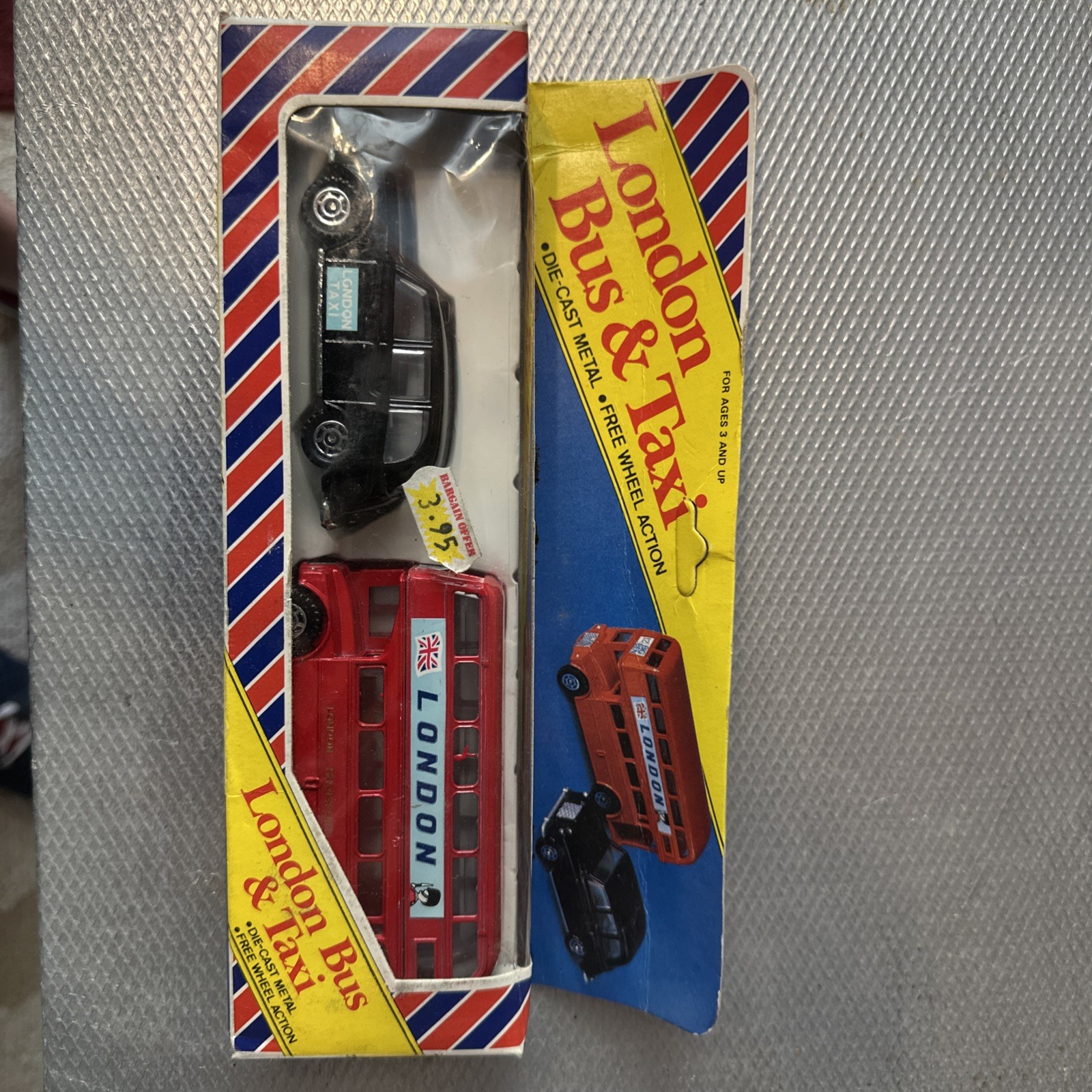 VINTAGE 1980s M. Persaud Ltd London Bus & Taxi Die Cast Set