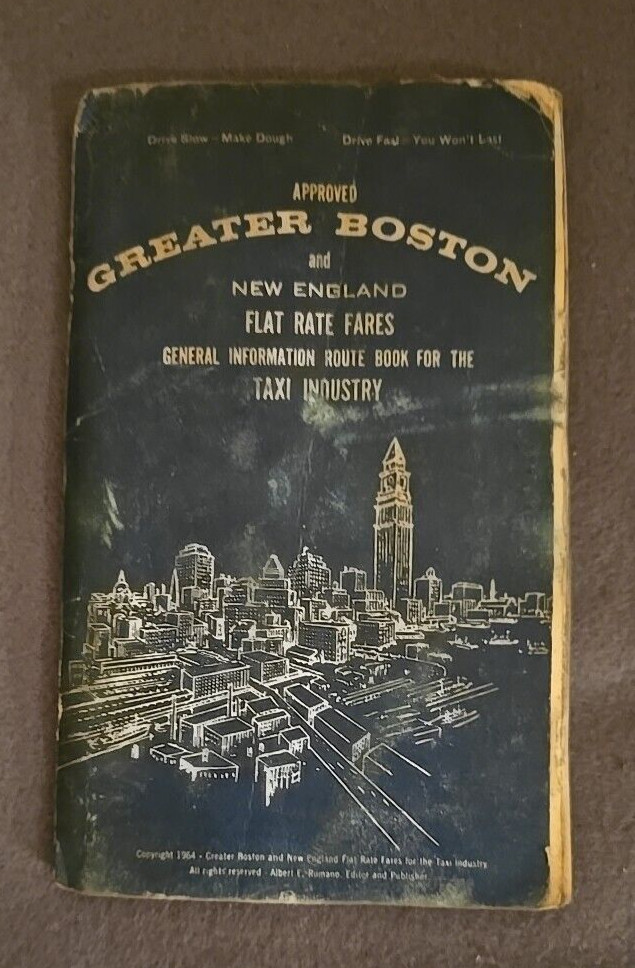 Vintage 1968 Approved Greater Boston and New England Flat Rate Fares