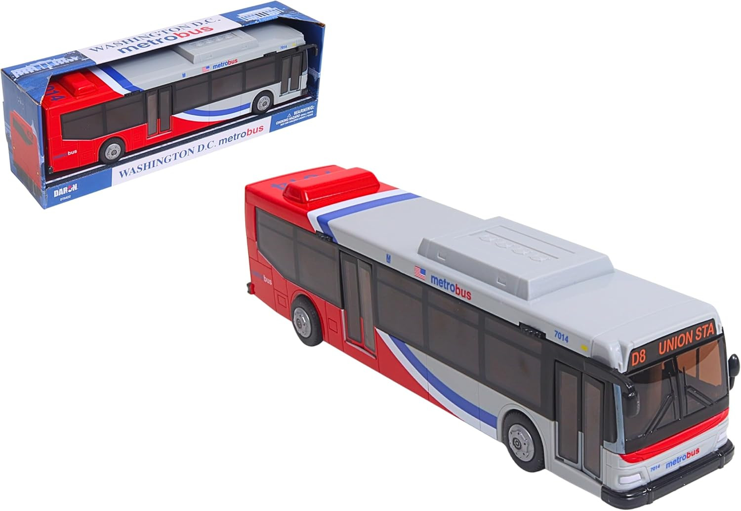 Toy Bus – Washington DC Metrobus – Officially Licensed Friction Powered City Bus
