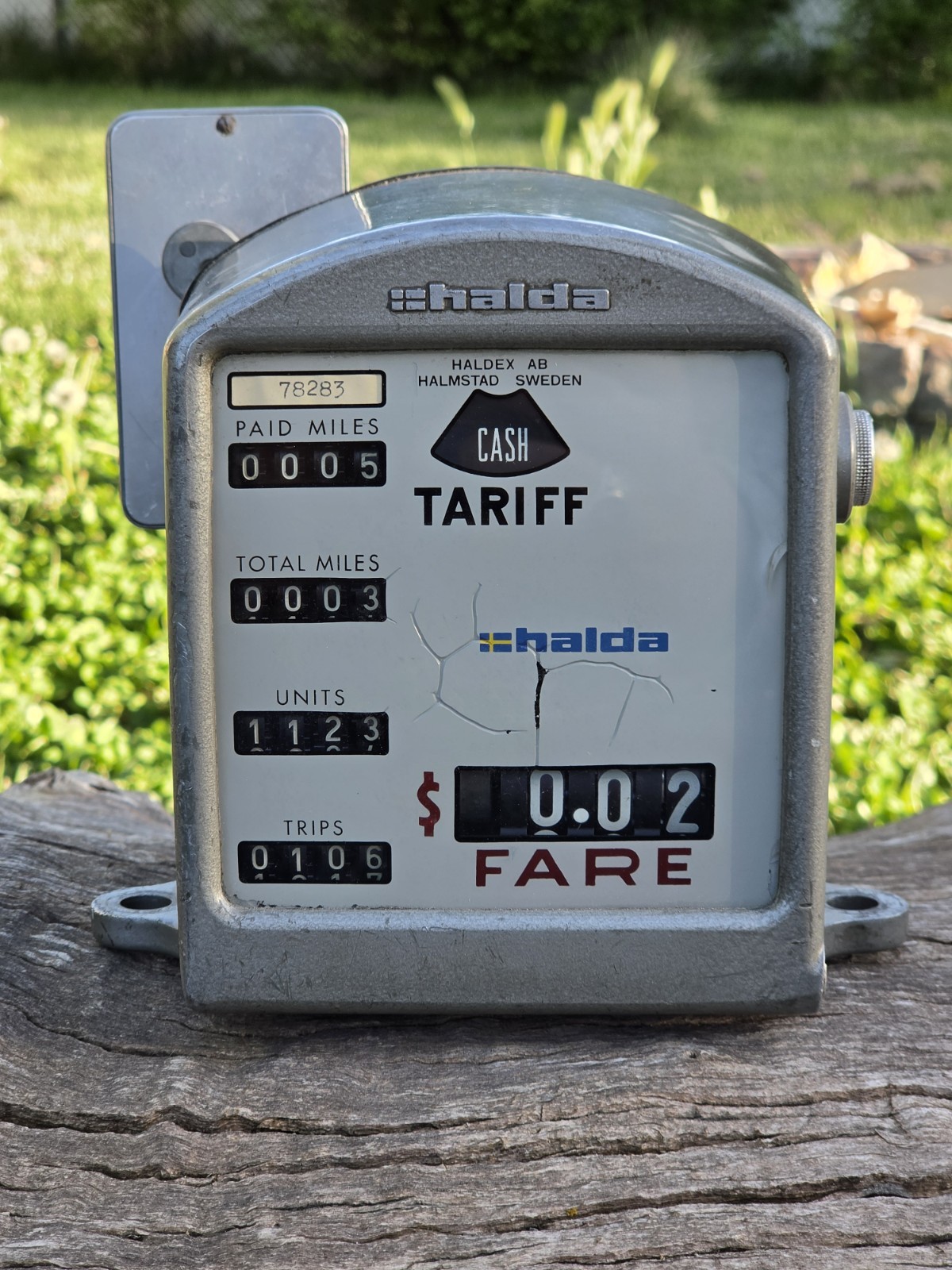 Vintage Working Halda Mechanical Taxi Meter Swedish