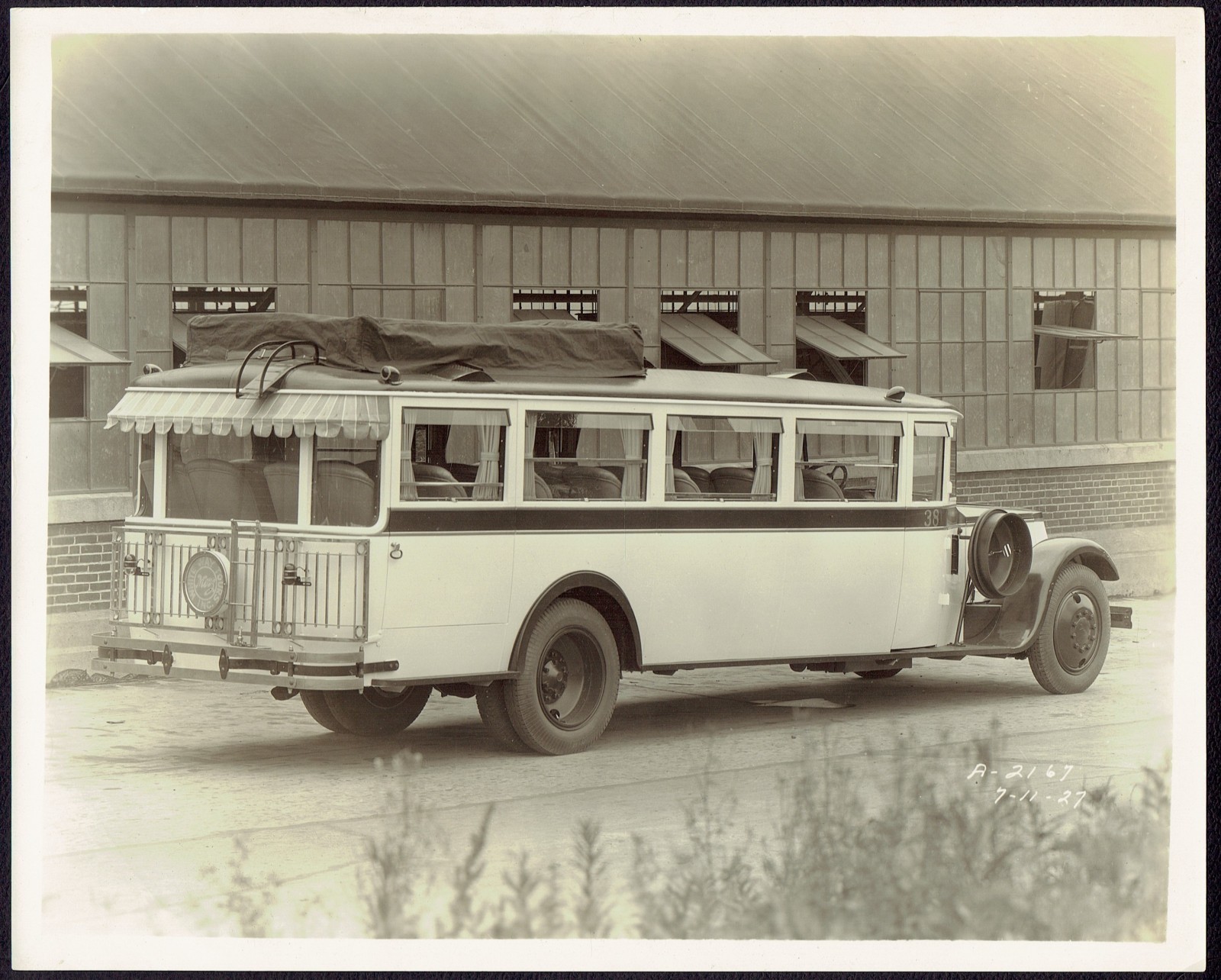(4) 1927 8x10s Mack AL Bus MERZ WHITE WAY TOURS of New York City 4 FACTORY VIEWS