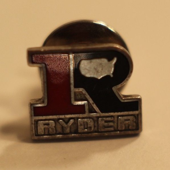 Ryder Charter Bus Rental Driving Service Logo 2pc cTo Sterling Uniform Tie Pins