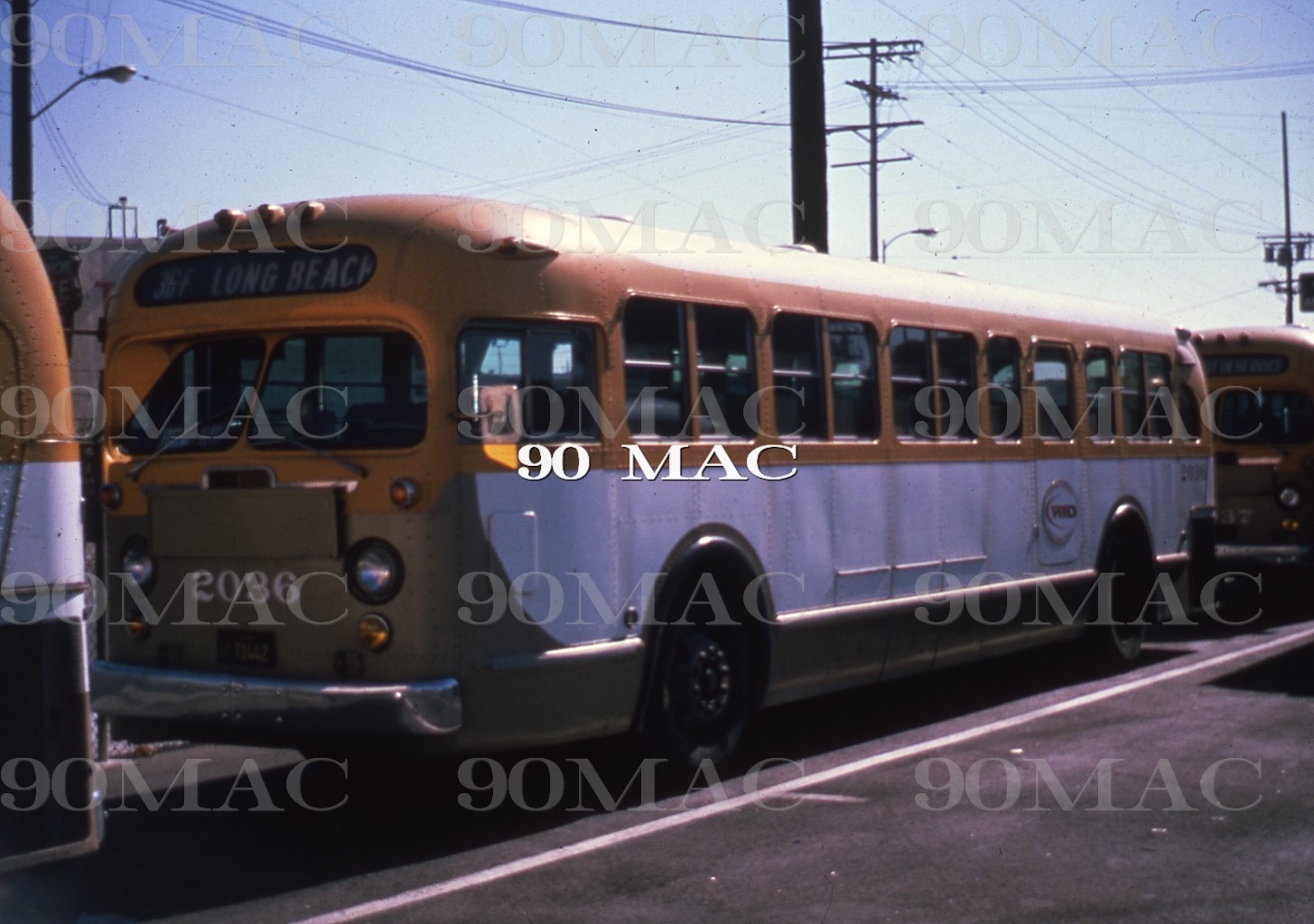 SCRTD-RTD. GM COACH BUS #2036. Los Angeles (CA). Original Slide 1977.