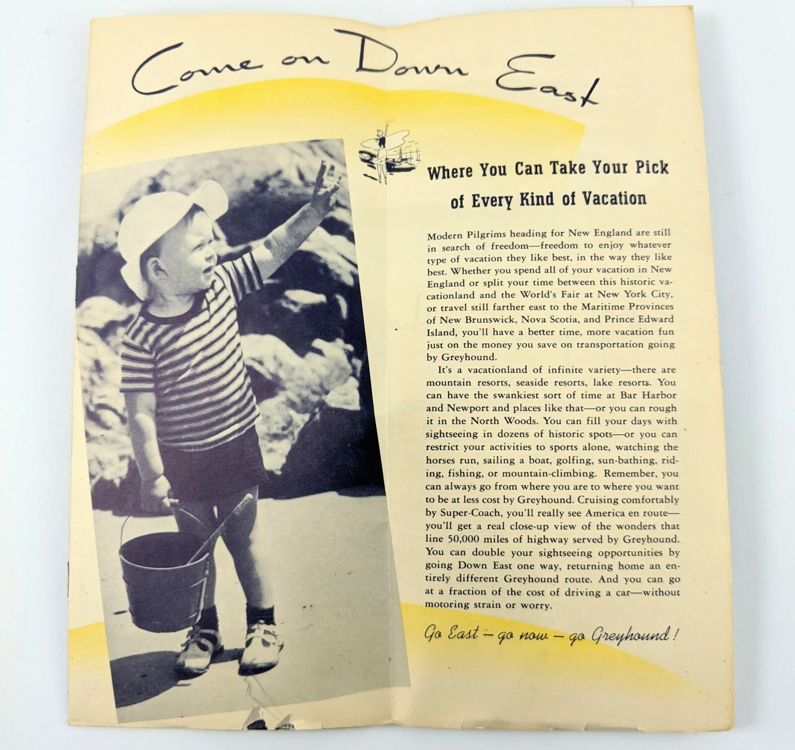 Greyhound Vacations New England New York Pennsylvania 1939 Travel Brochure