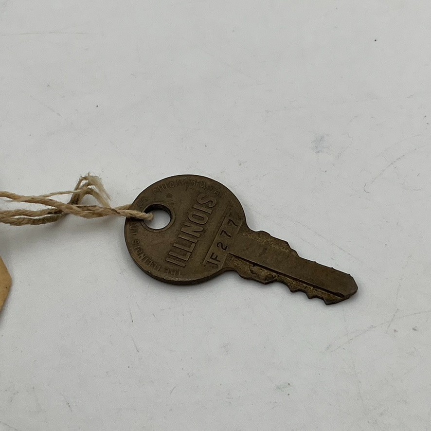 Greyhound Bus Lines Advertising Rare Key Chain Fob Paper Keychain w/ Key