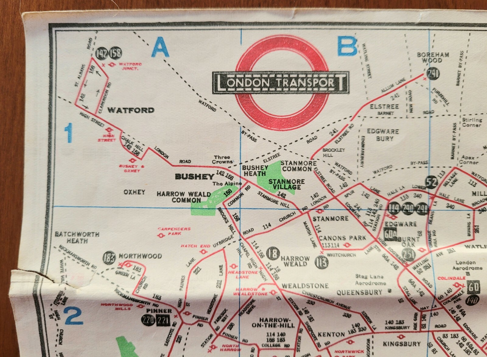 Bus Map No. 1, 1935 London Transport