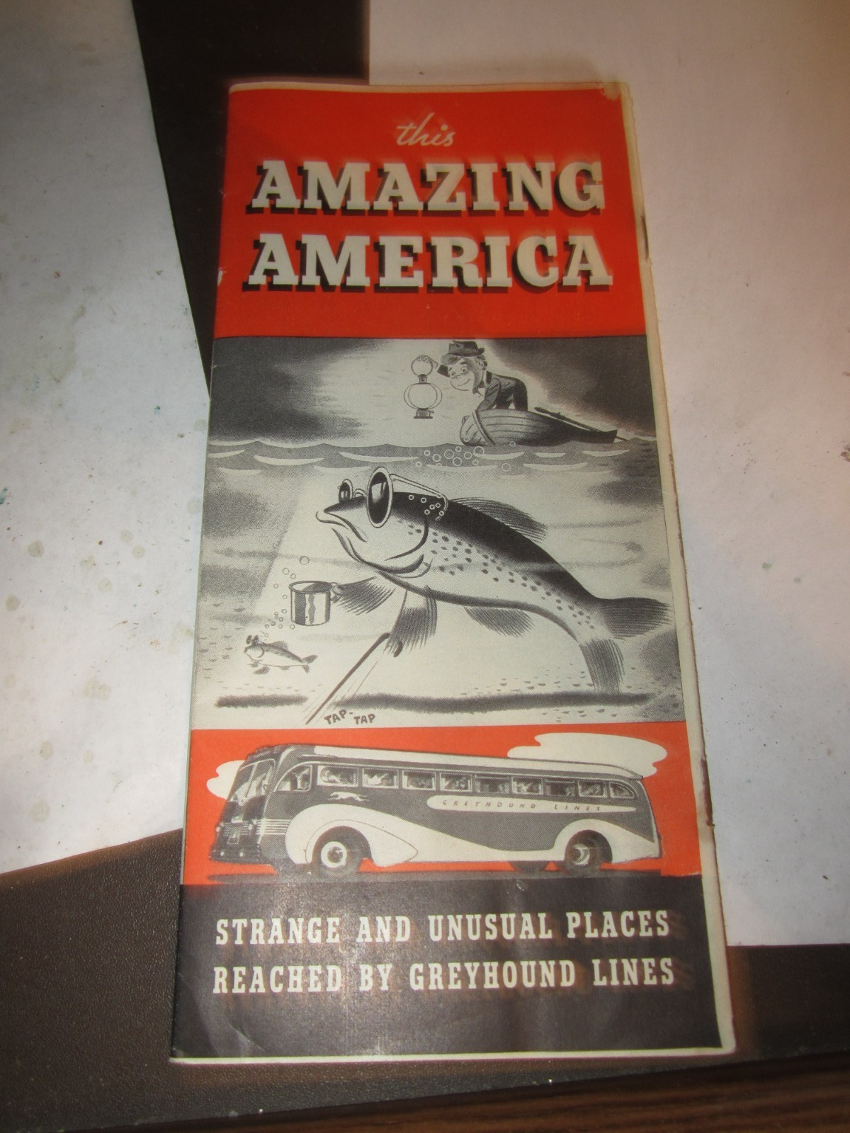 GREYHOUND BUS LINES ADVERTISING BROCHURE ” THIS AMAZING AMERICA” 1938 VINTAGE