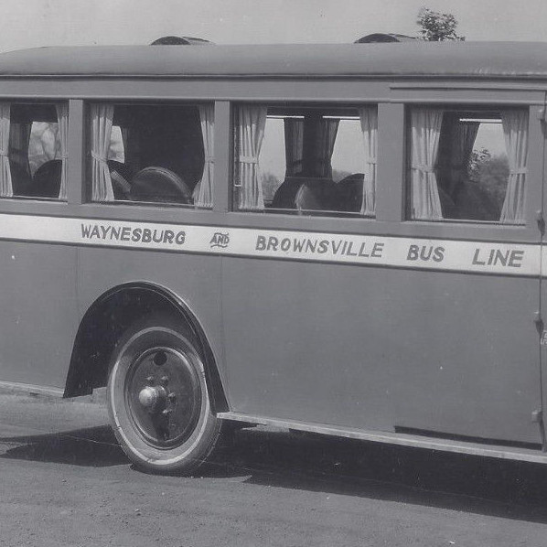 1920s CABINET PHOTO McKAY BODY WORKS WAYNESBURG BROWNSVILLE PA PASSENGER BUS