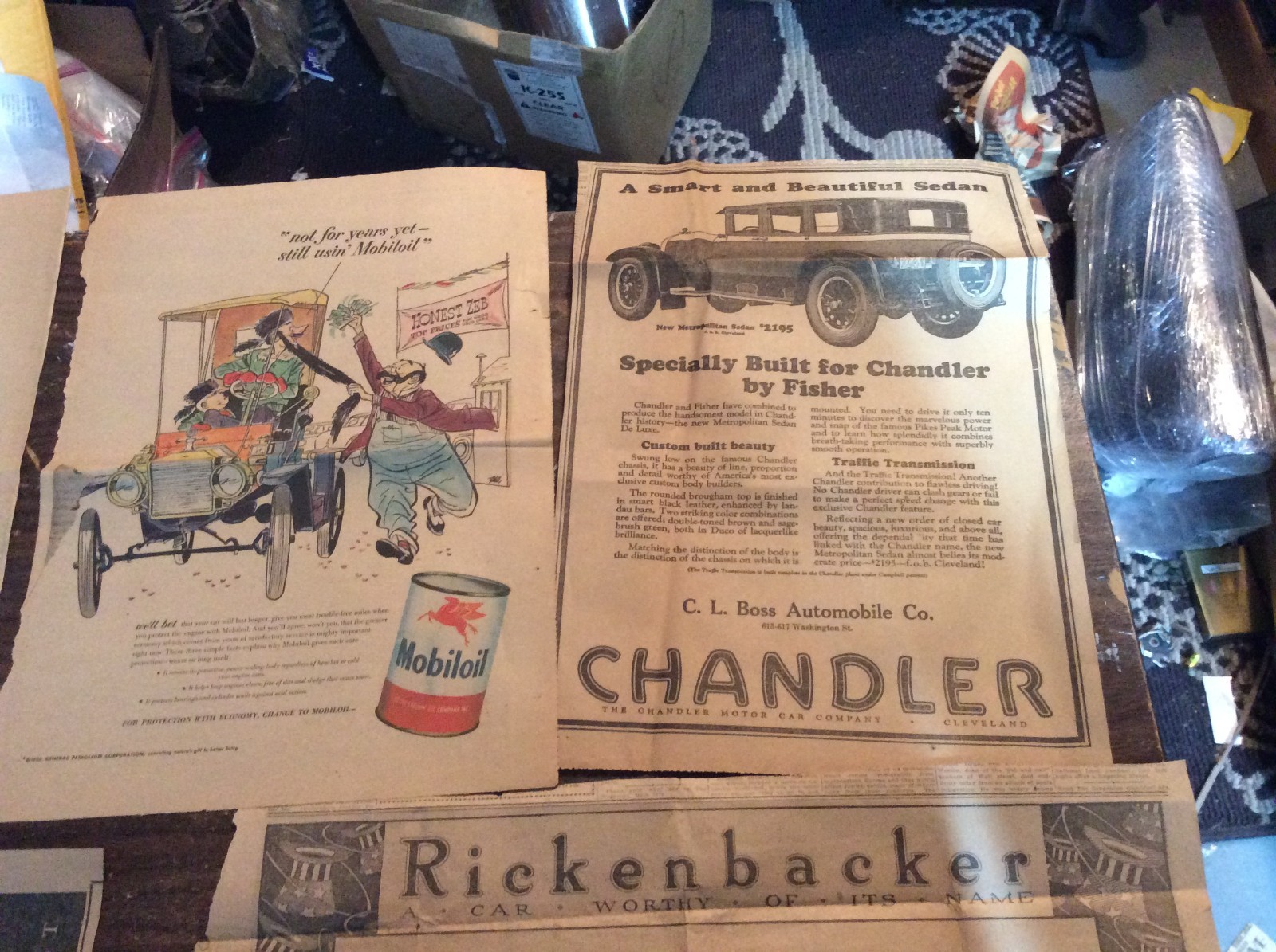 Lot of 14 AUTO CARS Vintage / Antique Newspaper Ads Advertisements Clippings