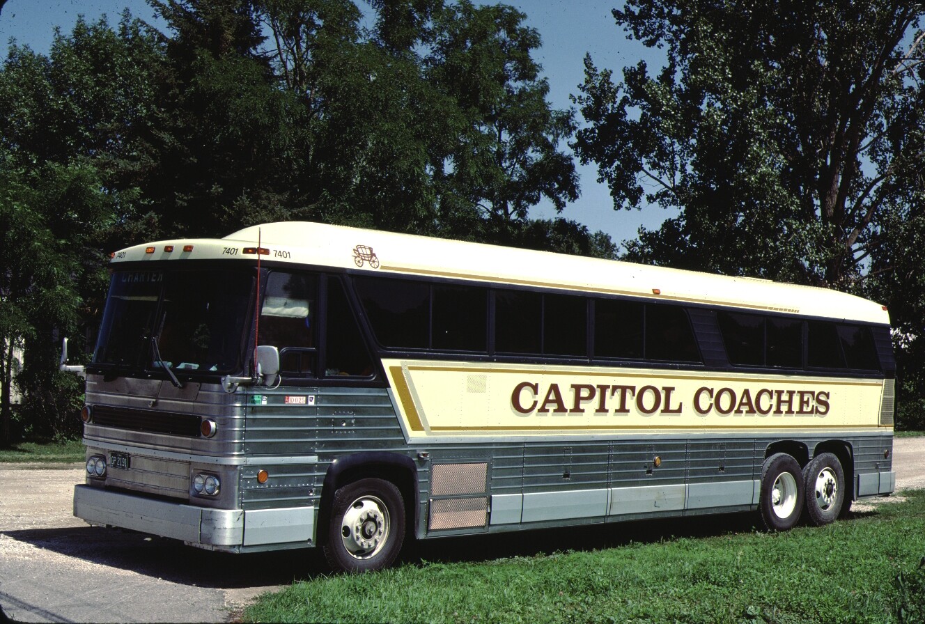 Capital Coaches MCI Bus Kodachrome original Kodak Slide