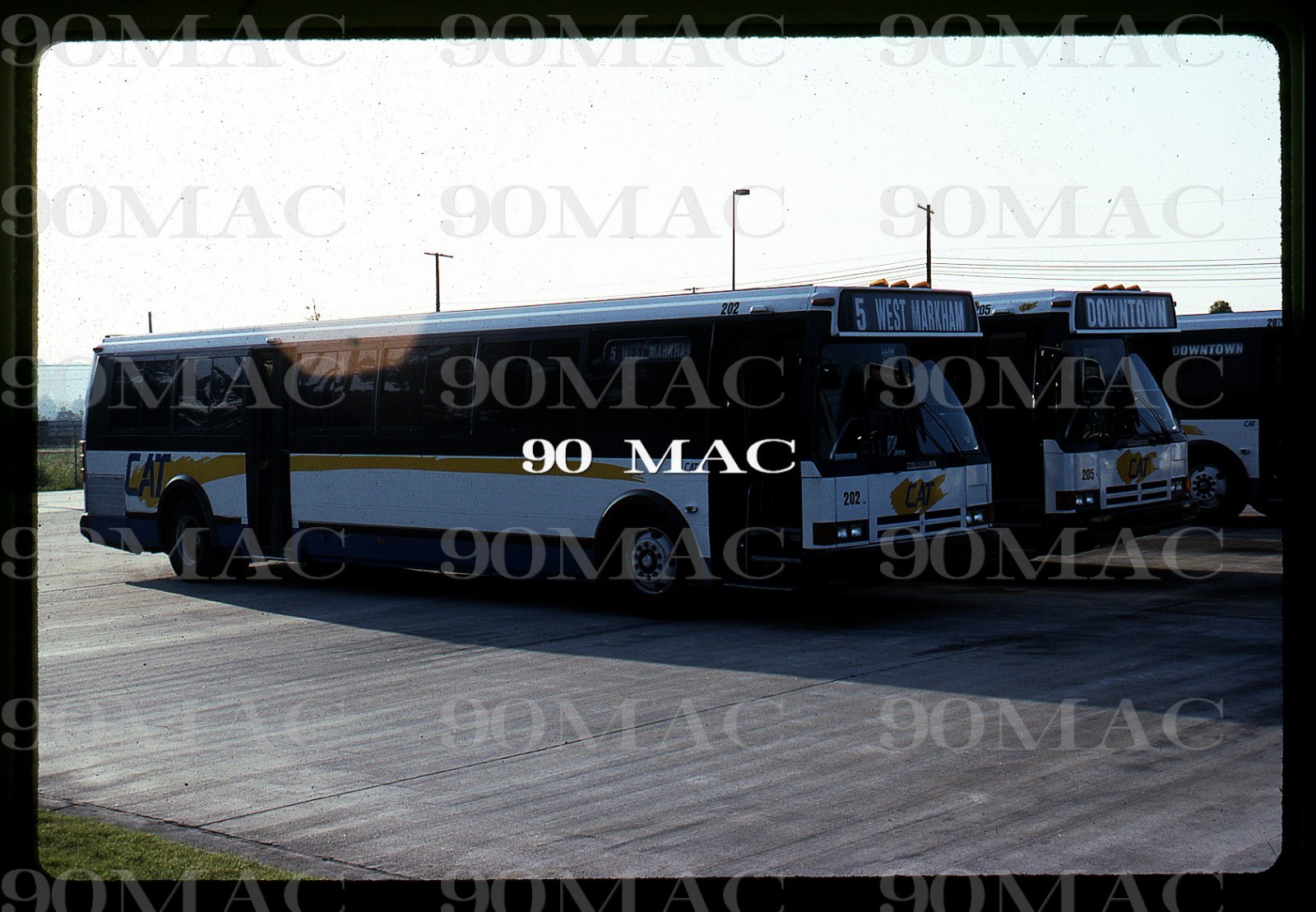 CAT. GRUMMAN BUS #202. Little Rock (AR). Original Slide 1993.