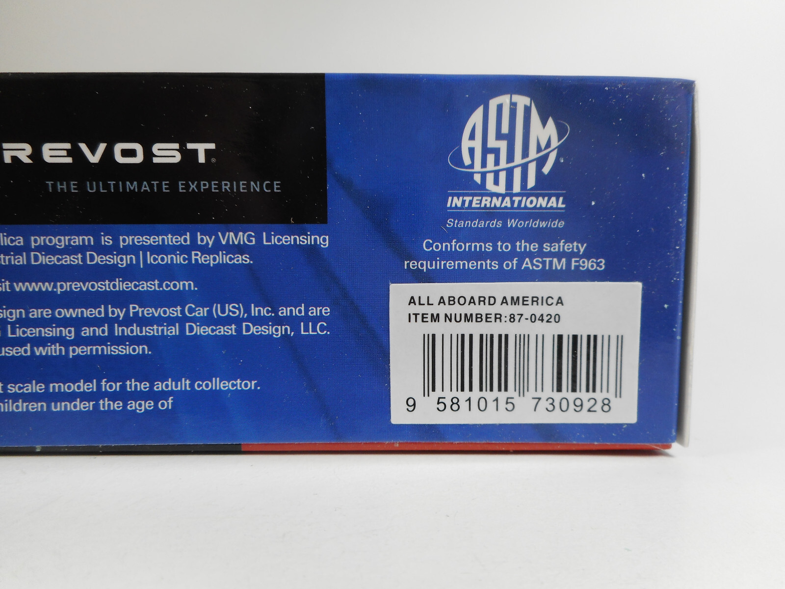 Iconic Replicas 1:87 Prevost X3-45 Bus All Aboard America USA