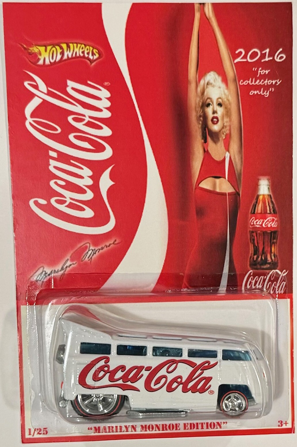 VW Drag Bus Custom Hot Wheels Coca Cola Marilyn Monroe Series w/RR