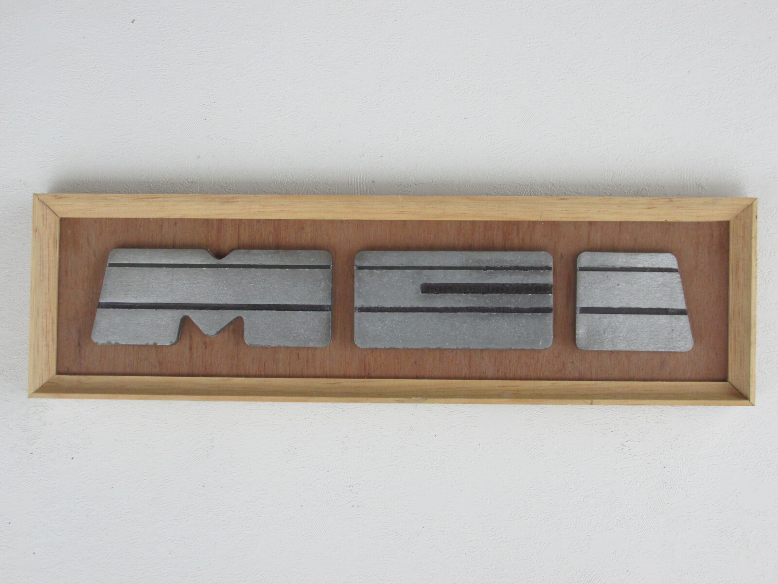 Authentic MCI Highway Coach Transit Bus Name Plate Letters Mounted Framed LOOK!