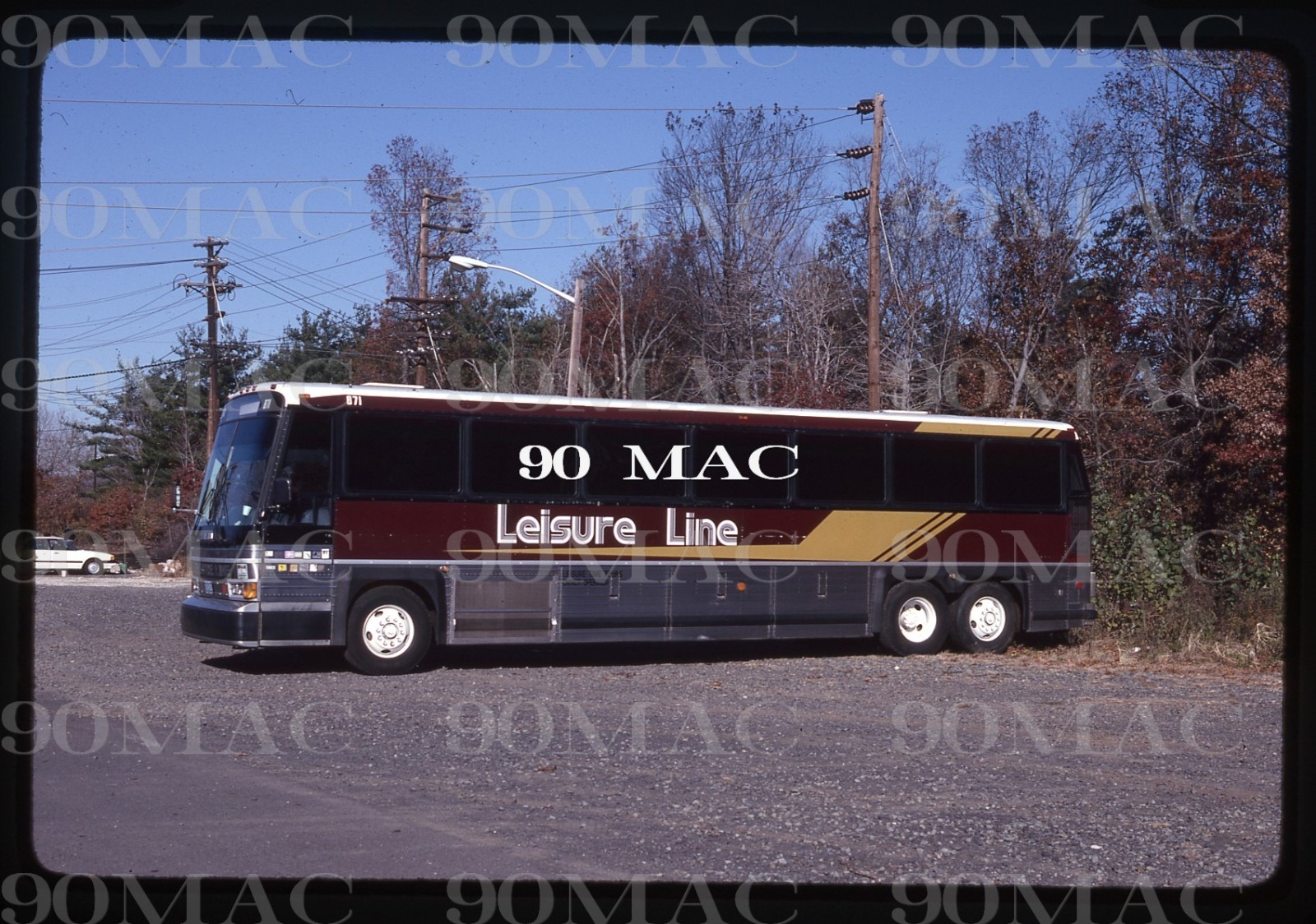 LEISURE LINE. MCI COACH #871. Baltimore (MD). Original Slide 1990.