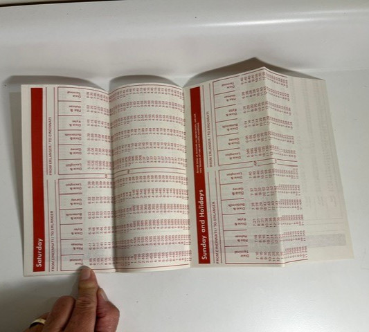 TANK Transit Authority of Nothern Kentucky 1978 Bus Schedules