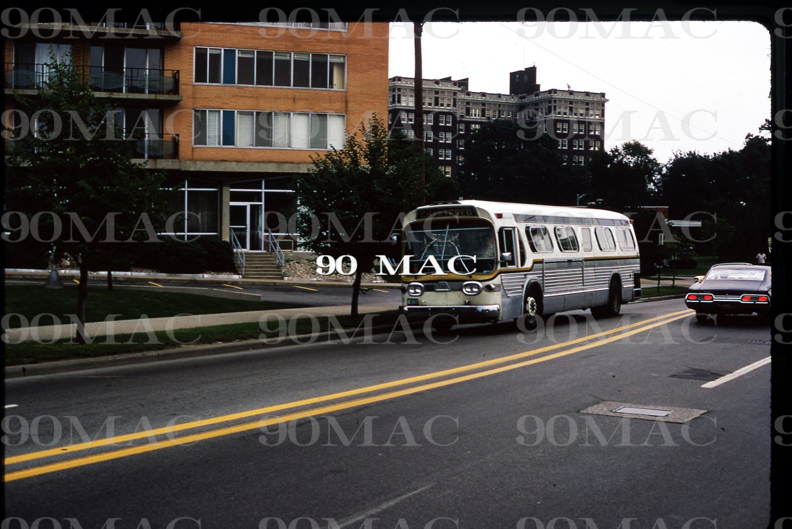 TARTA. GM COACH BUS #128. Toledo (OH). Original Slide 1972.