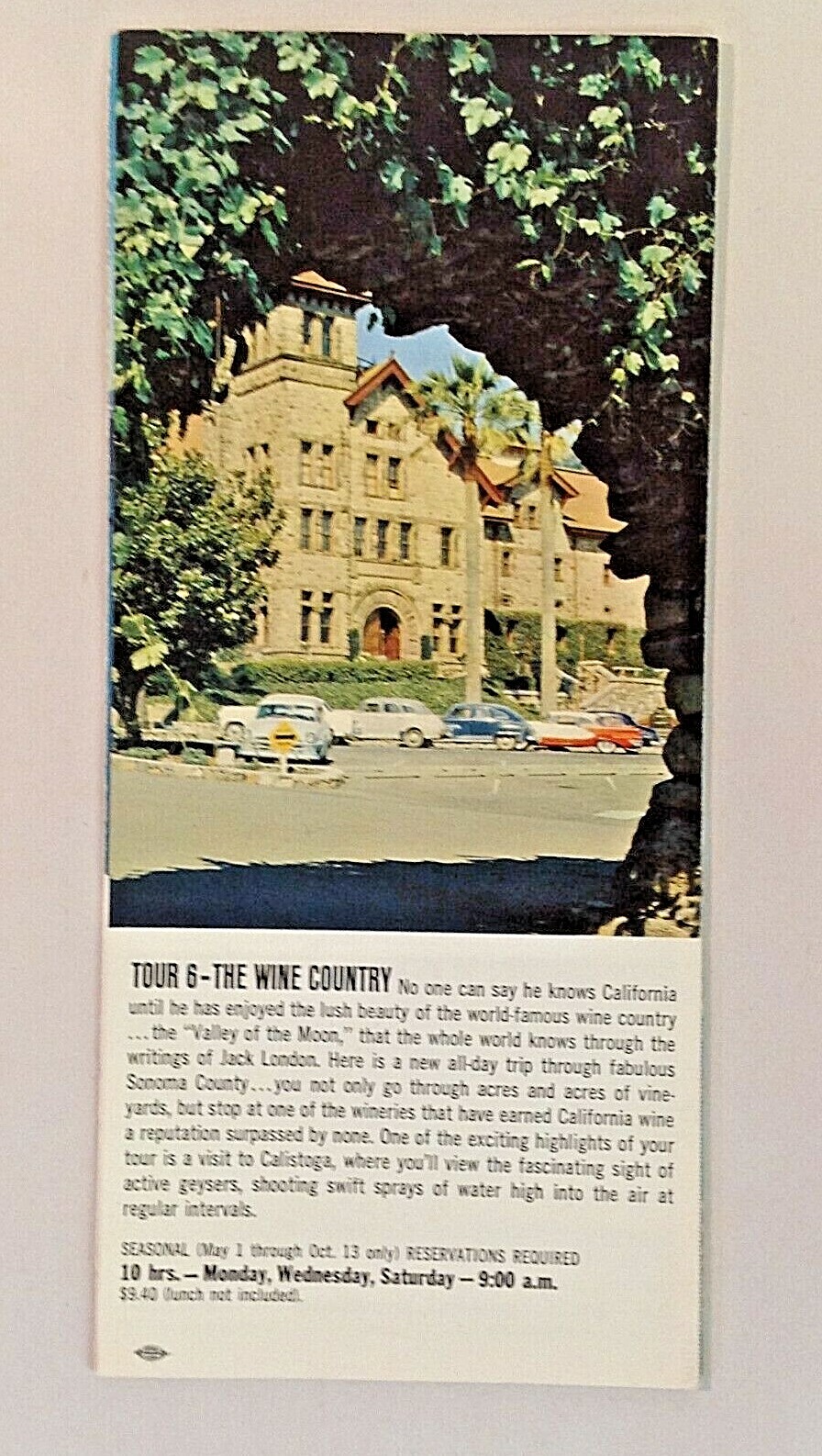 Vintage 1960’s Color Brochure The Gray Line San Francisco Sight-Seeing Tours CA