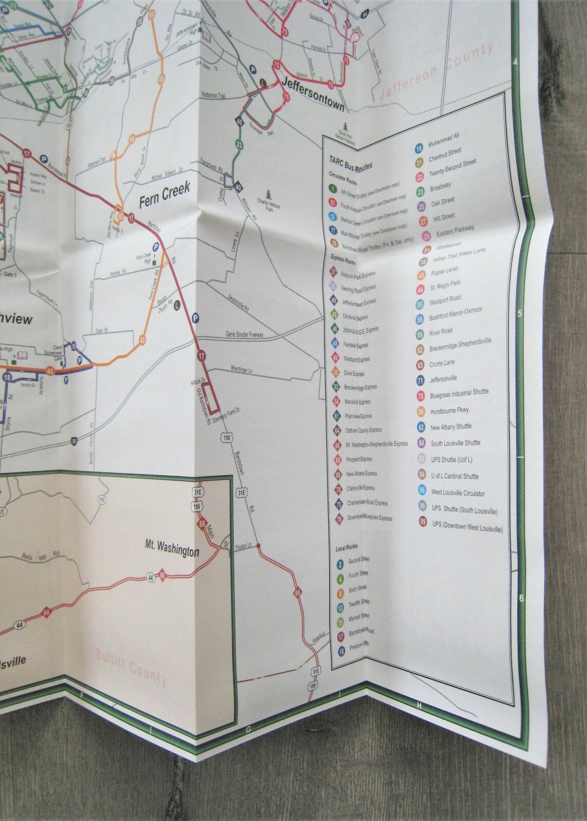 Lot of 2 (2004 and 2005) Tarc Transit Bus System Maps Louisville Kentucky KY