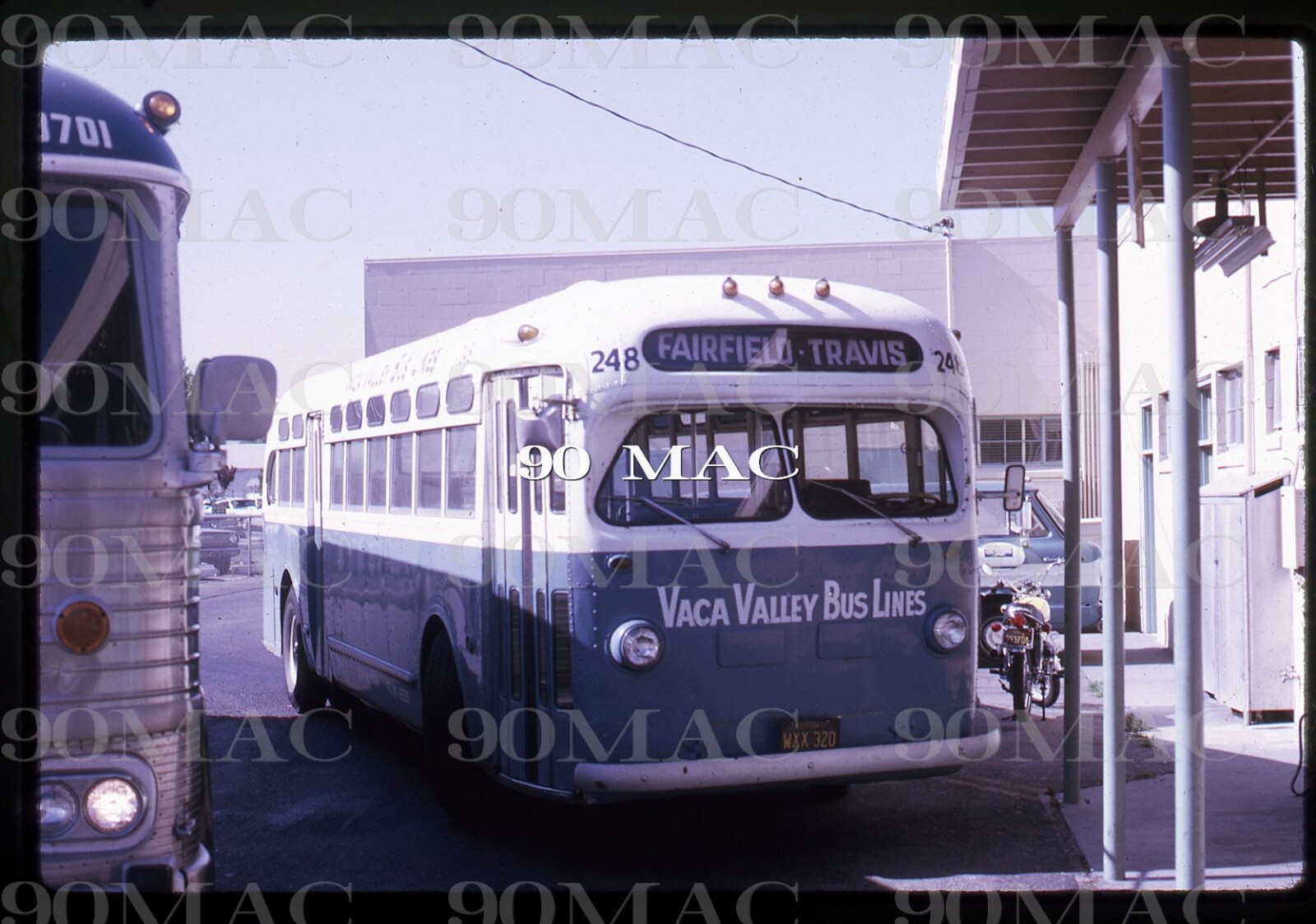 VACA VALLEY BUS LINES. GM COACH BUS #248. Vacaville (CA). Original Slide 1969.