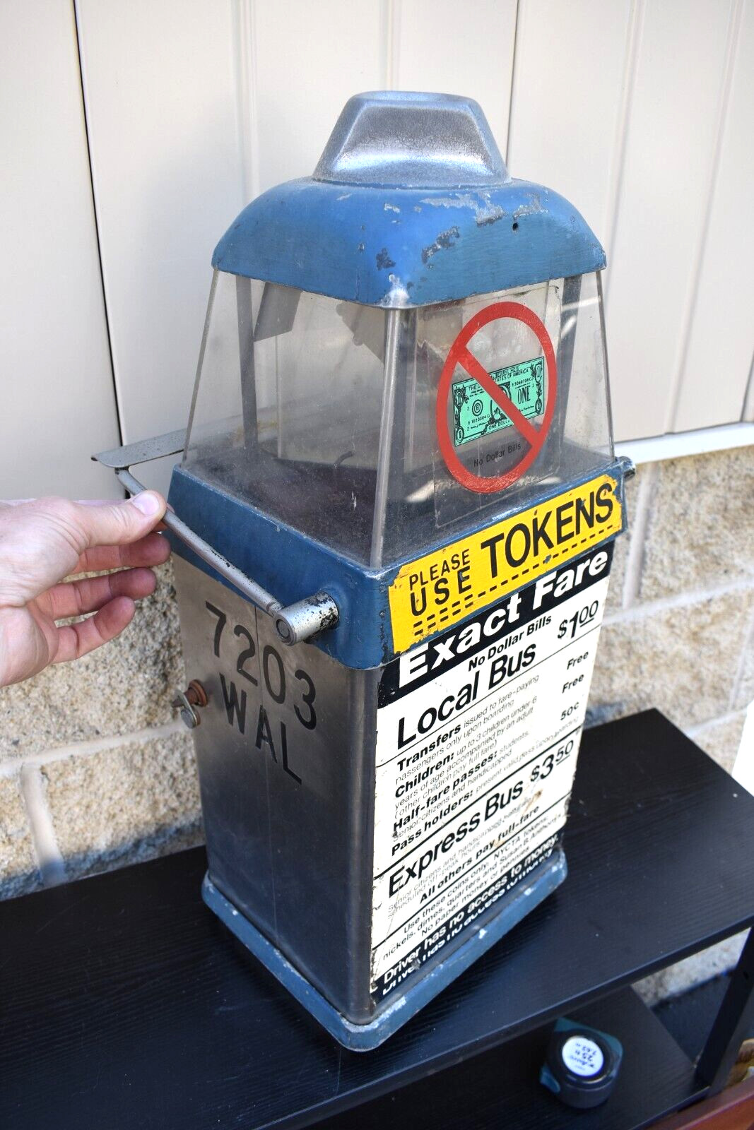 Vintage NYC Bus Fare Box, Token Coin Machine, Collectible (JC104) chalice co.
