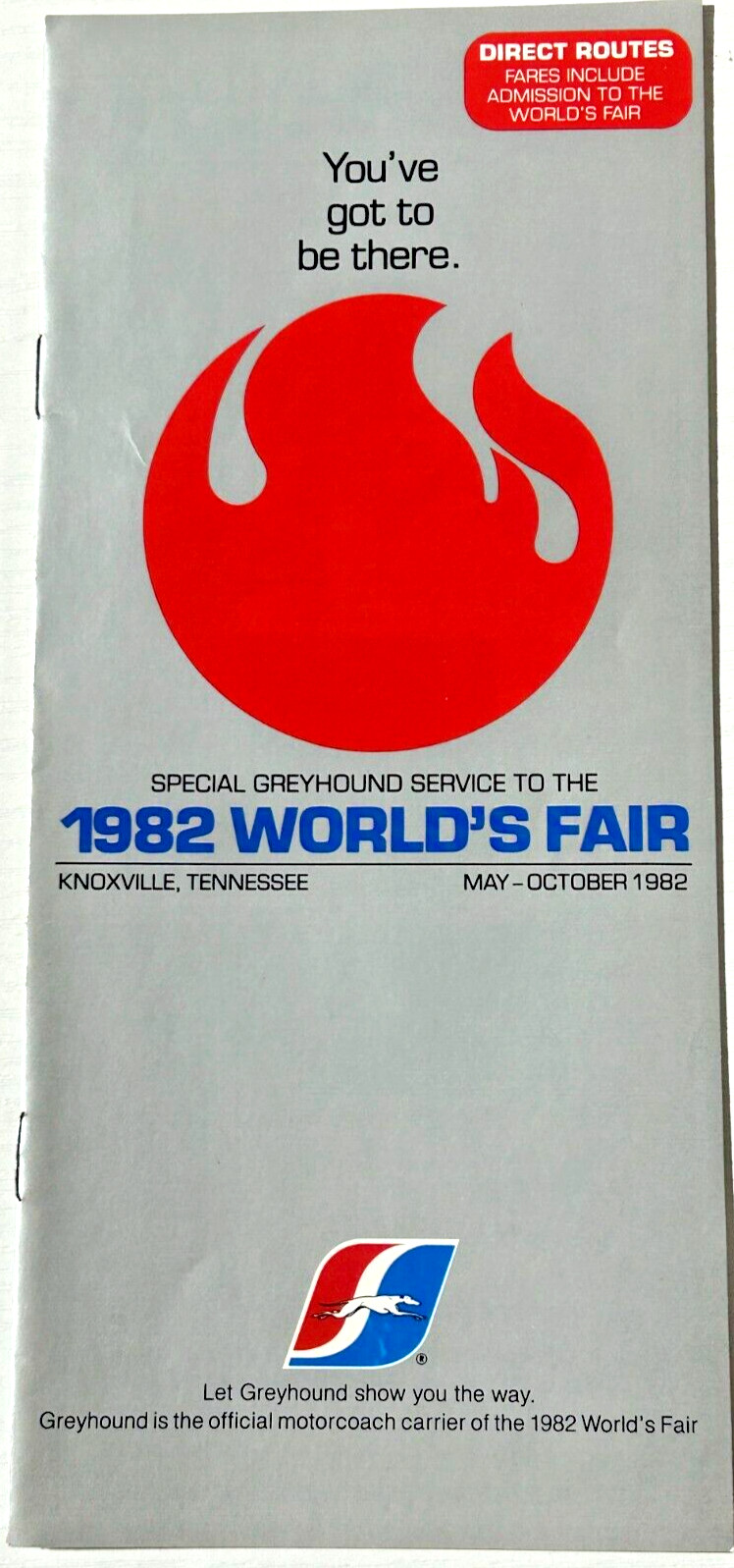 Rare Greyhound Bus 1982 World’s Fair Knoxville TN Service Schedule Timetable Map