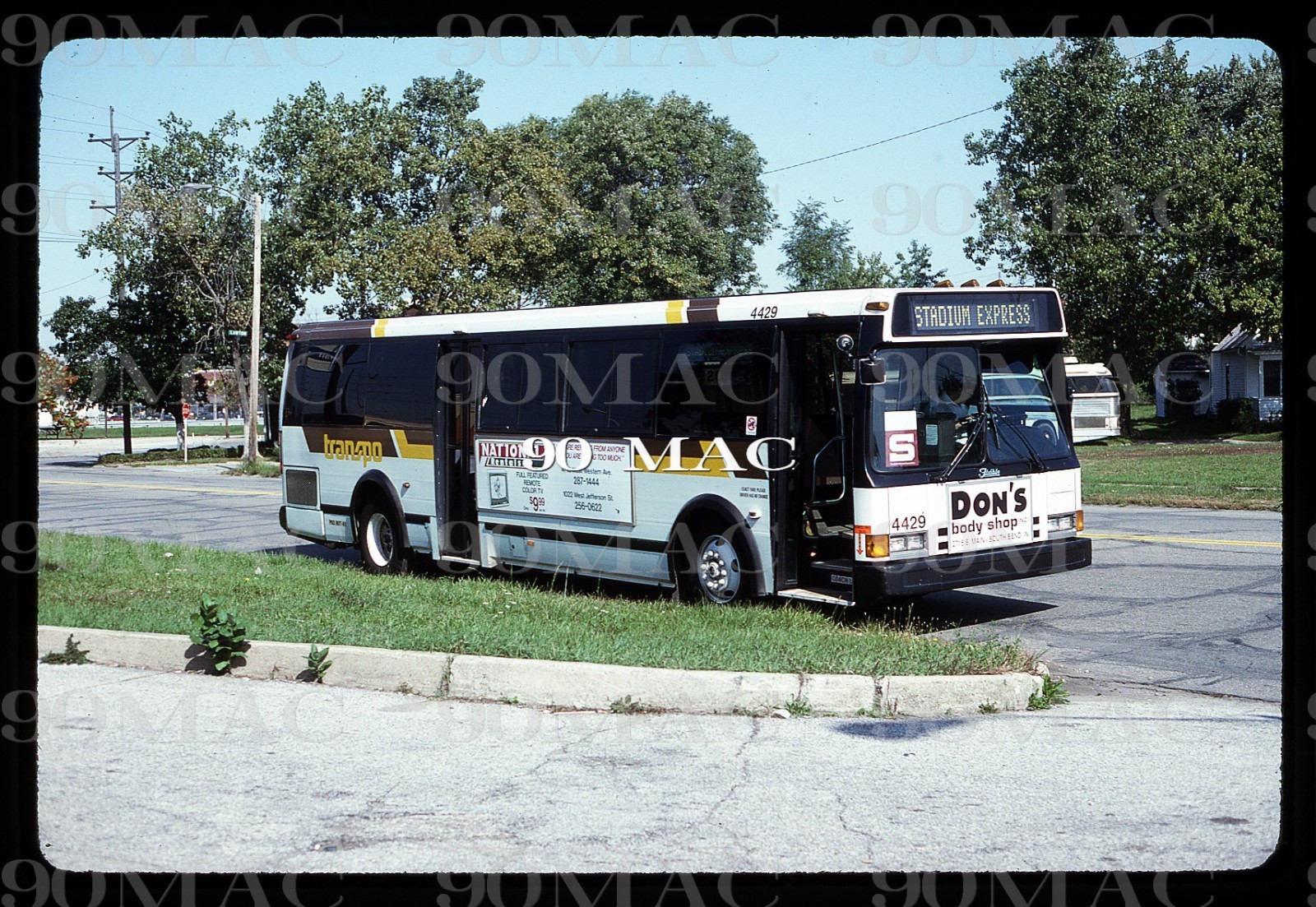 SBPTCo. Flxible Bus #4429. South Bend (IN). Original Slide 1992.