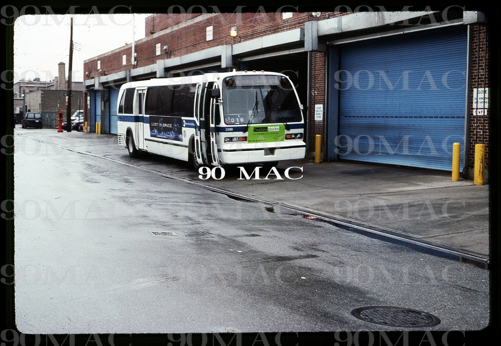 NYCMTA RTS BUS #2690. Ulmer Park Depot (NY). Original Slide 1998.