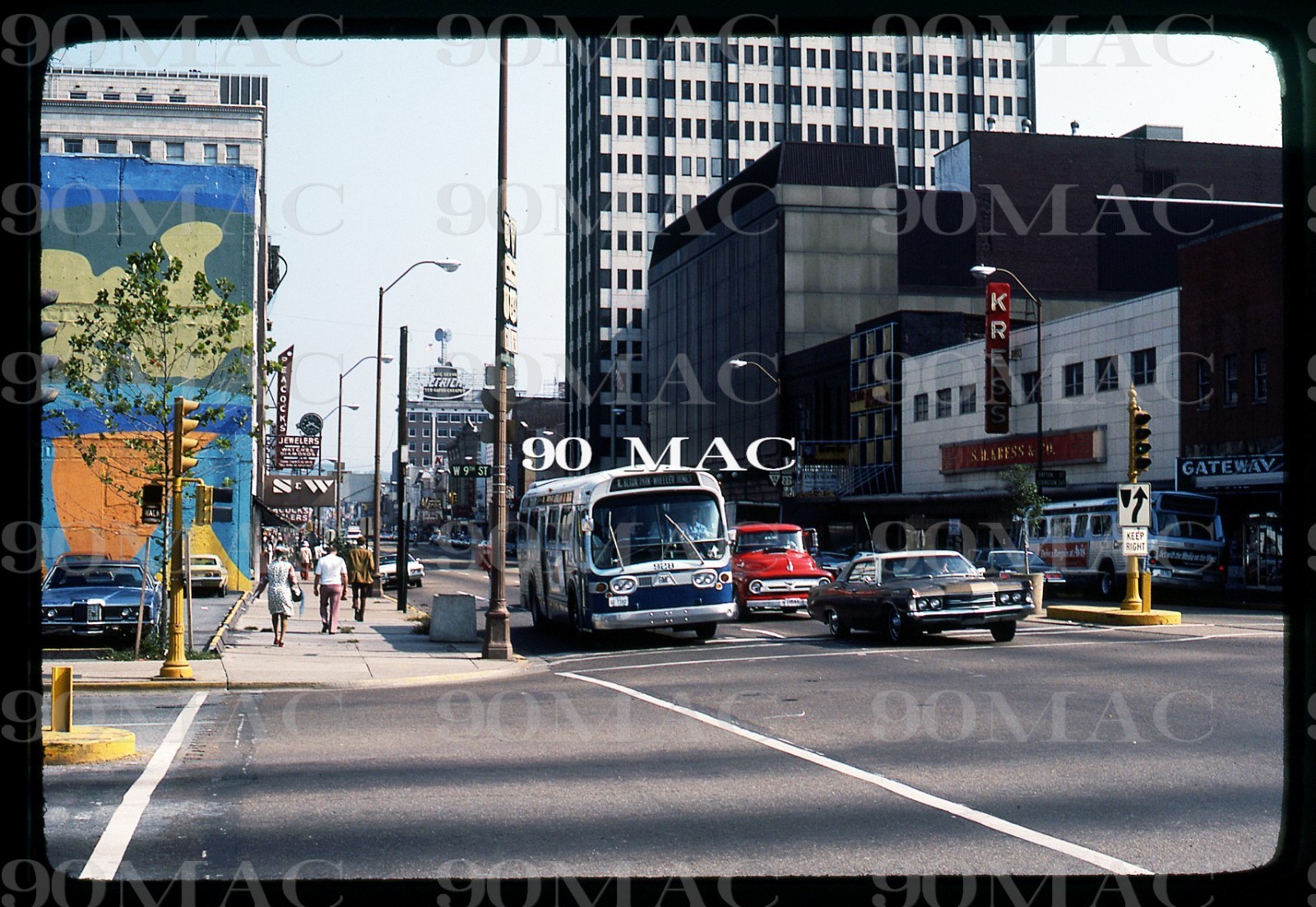 CARTA. GM COACH BUS #928. Chattanooga (TN). Original Slide 1976.