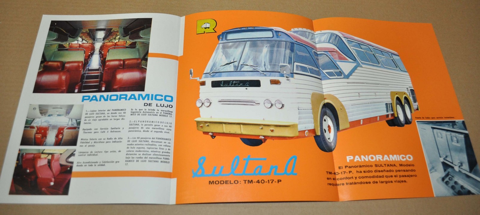Sultana TM-40 Bus Specification Sales Brochure Prospekt Mexico