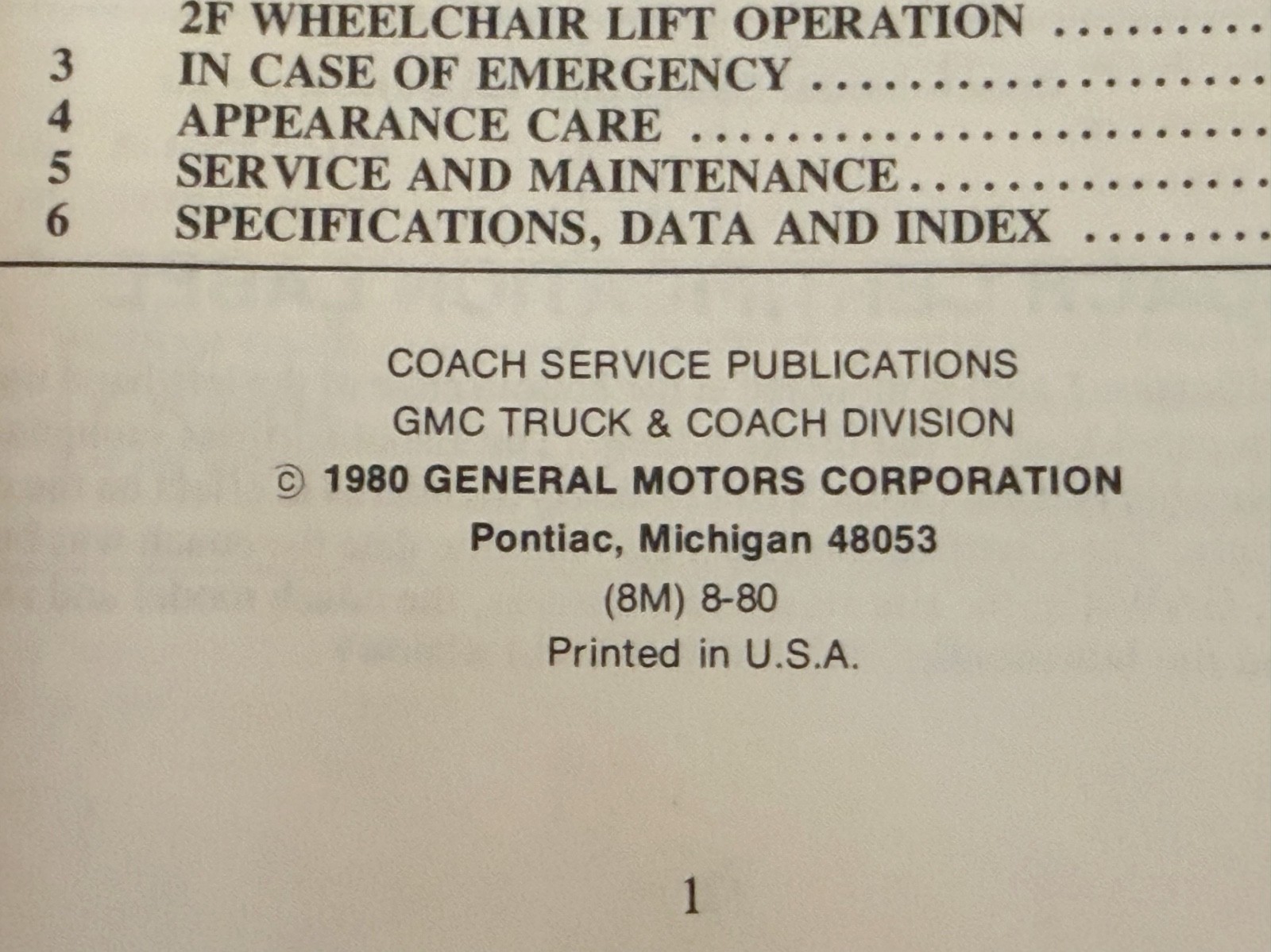 C-8122A GMC RTS Coach Operating Manual technical handbook drivers maintenance