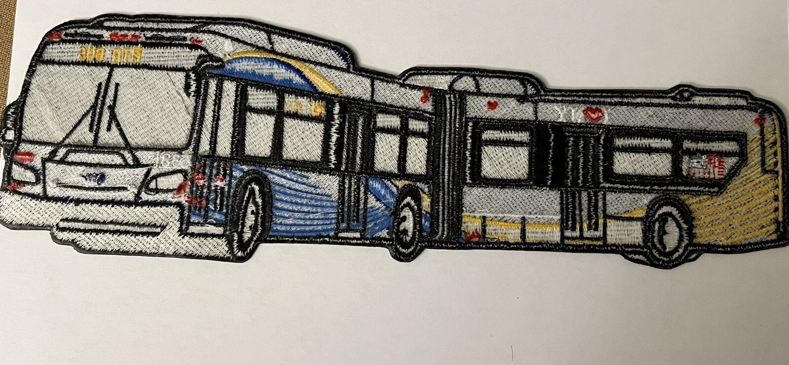 MTA NYCT Aticulate Bus Patch .State Colors.large Bus 11 Inches