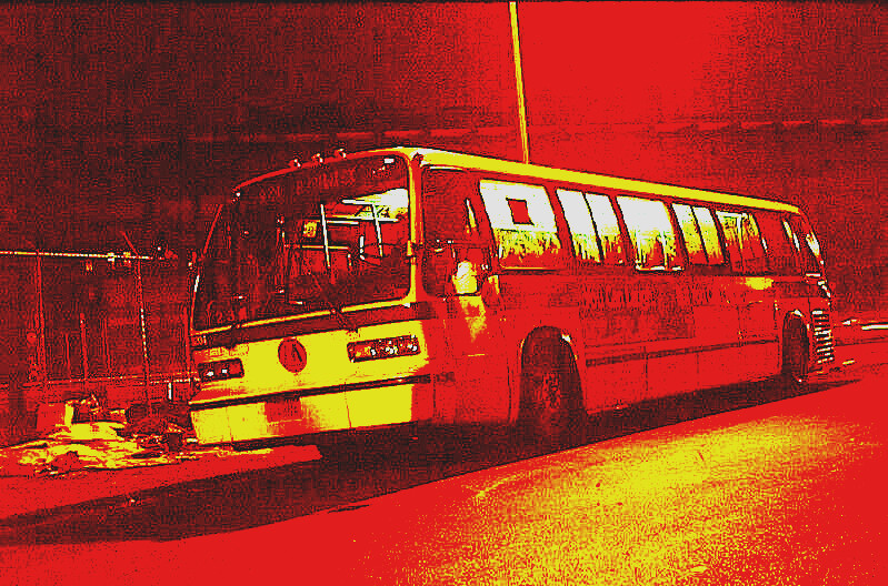 ORIGINAL KODACHROME SLIDE NYC BUS 1983 GM RTS #3204 Q-24 VAN BUREN-BWAY 1-25-92