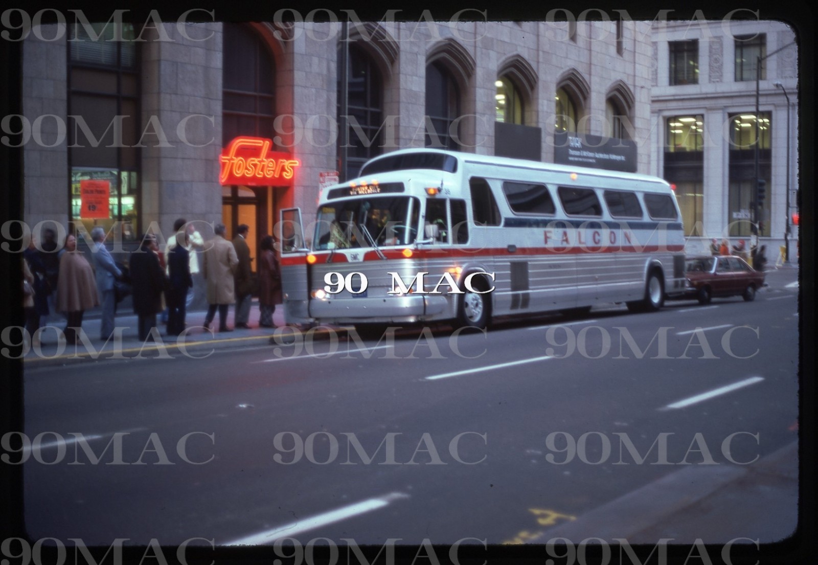 FALCON CHARTER. GM COACH BUS #38. San Francisco (CA). Original Slide 1975.
