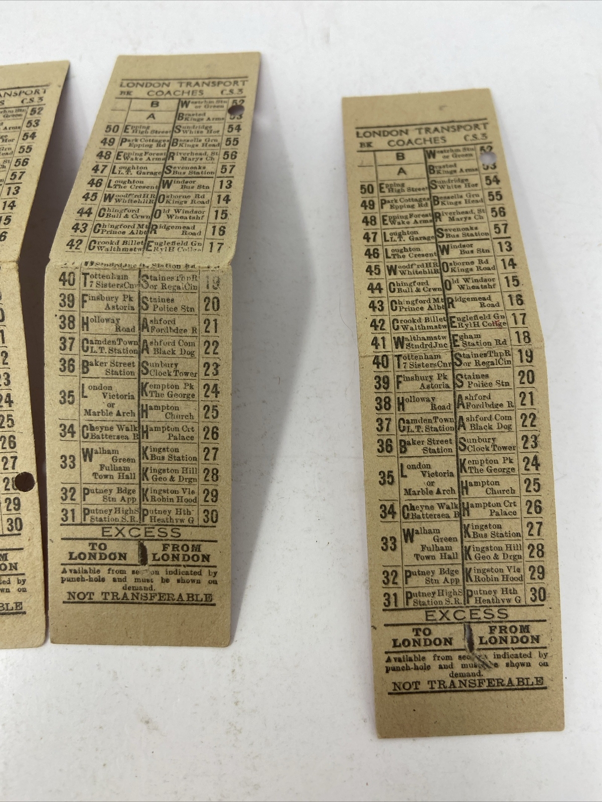Vintage Lot of London Transport Tickets Bus Coaches England Britain Ephemera