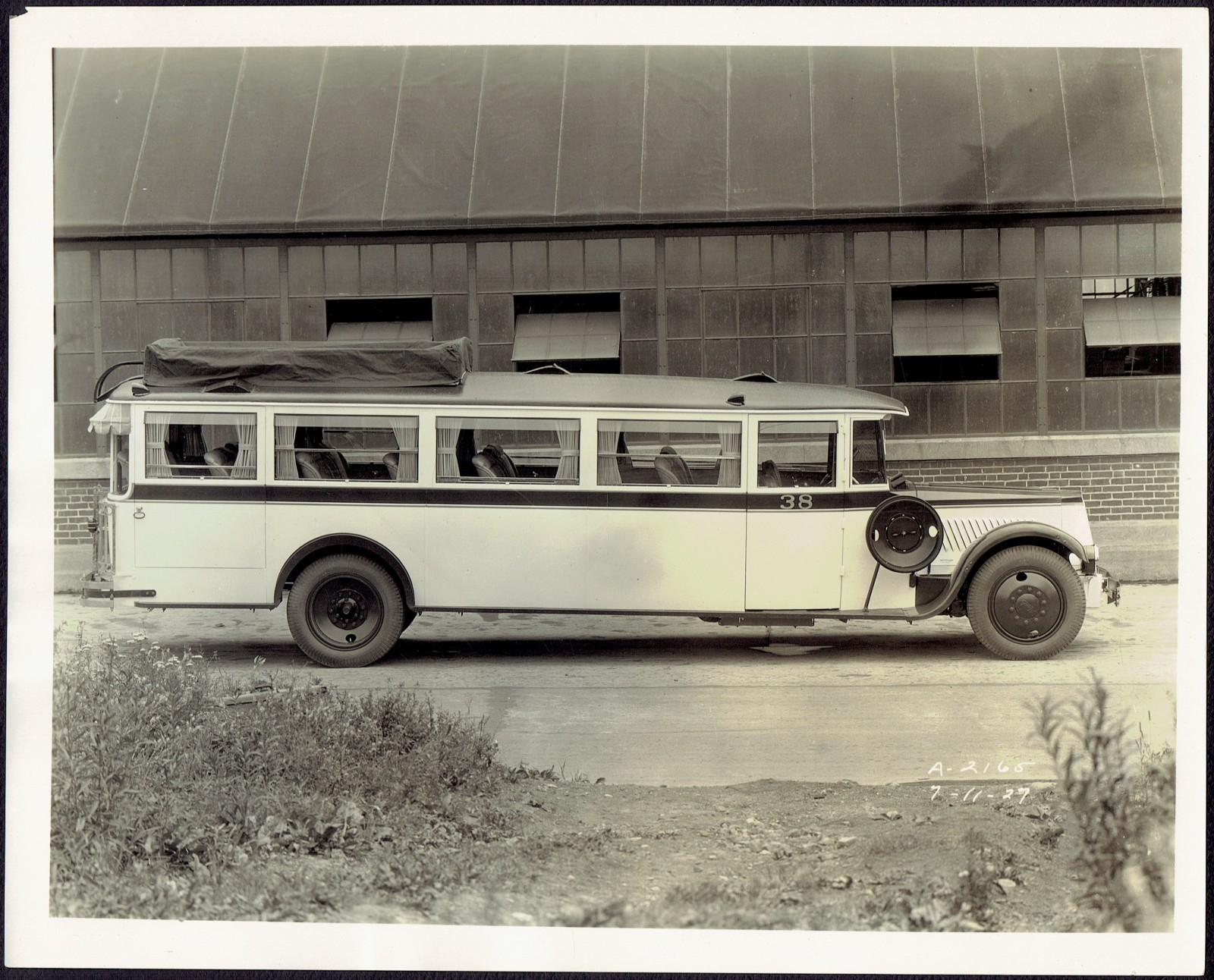 (4) 1927 8x10s Mack AL Bus MERZ WHITE WAY TOURS of New York City 4 FACTORY VIEWS
