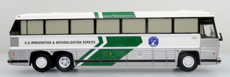 Iconic Replicas 1:87 MCI MC-12 Coach: U.S. Immigration & Naturalization Service