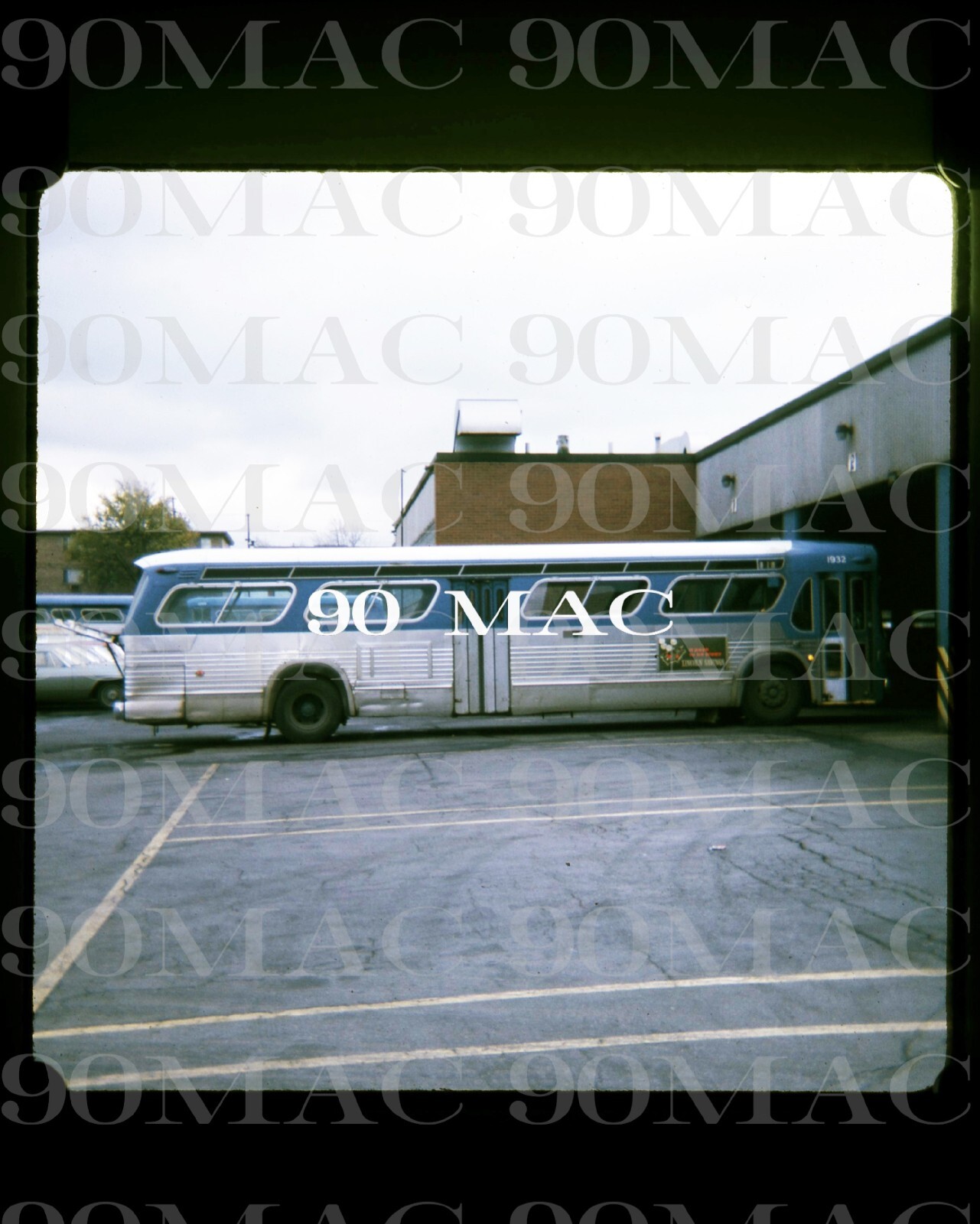 CTS. GM COACH Bus #1932. Cleveland (OH). Original Slide 1969.