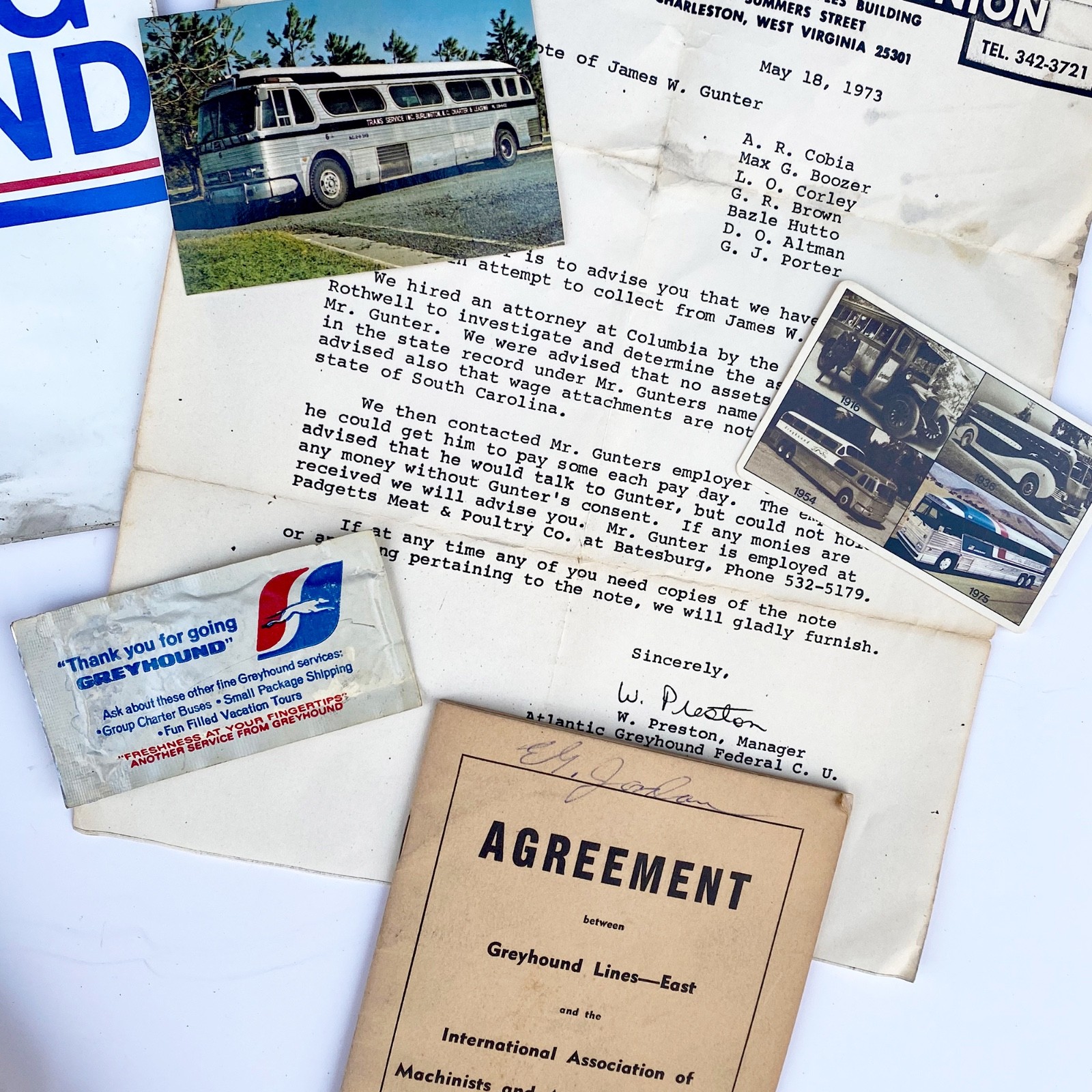 Mixed Lot of Vintage Greyhound Stickers & Business Items