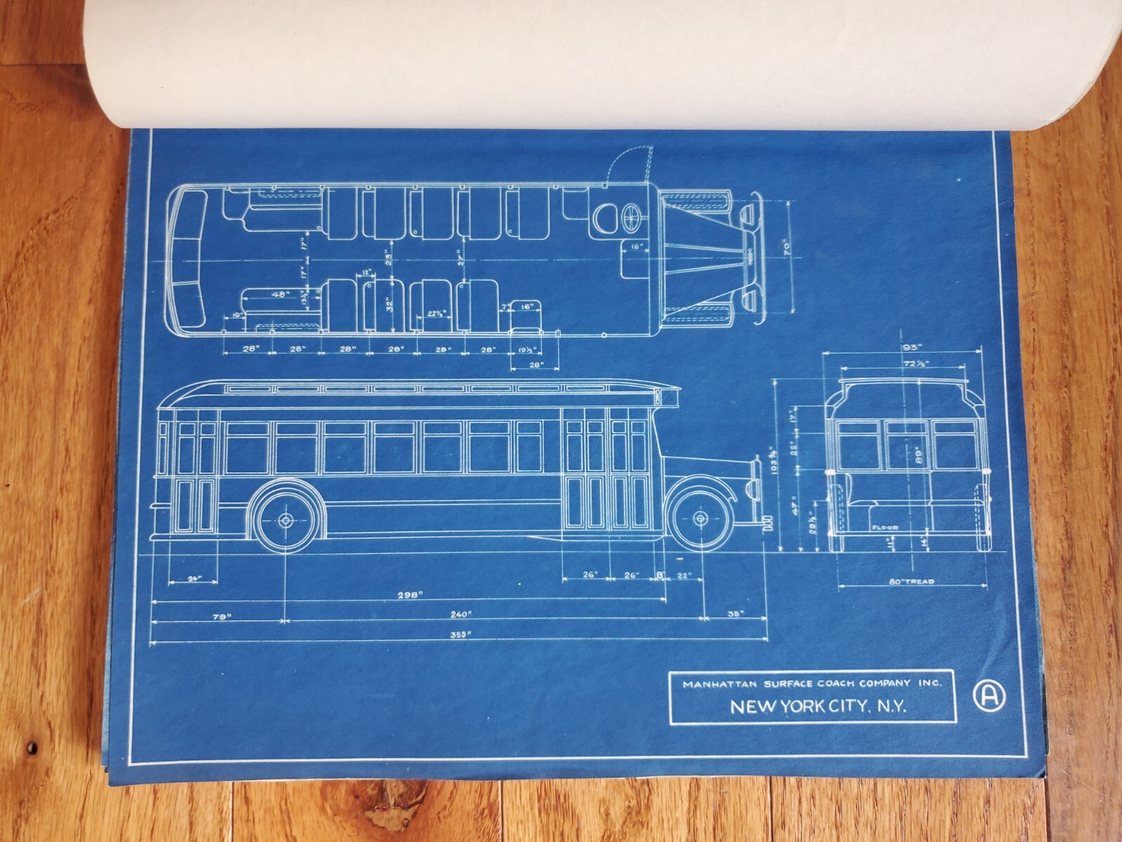 VINTAGE GREEN LINES BUS MANHATTAN SURFACE COACH COMPANY INC SPECIFICATIONS BOOK