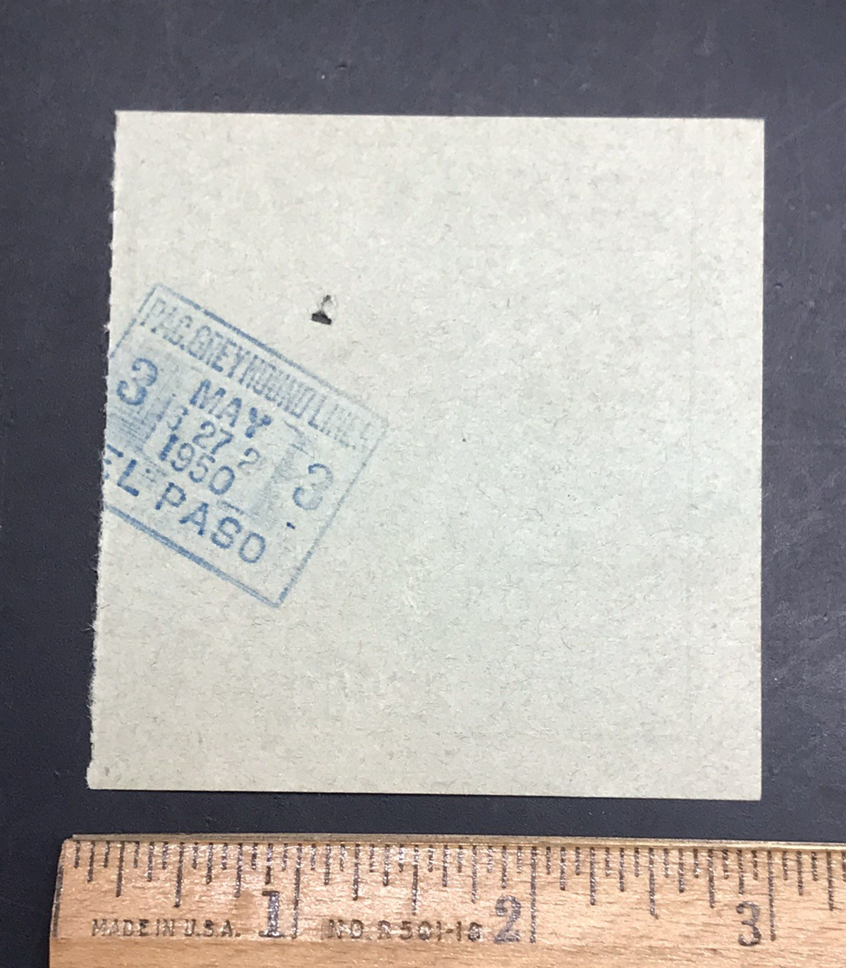 VTG 1950 Pacific Greyhound Lines Ticket Stub Long Beach 3×3