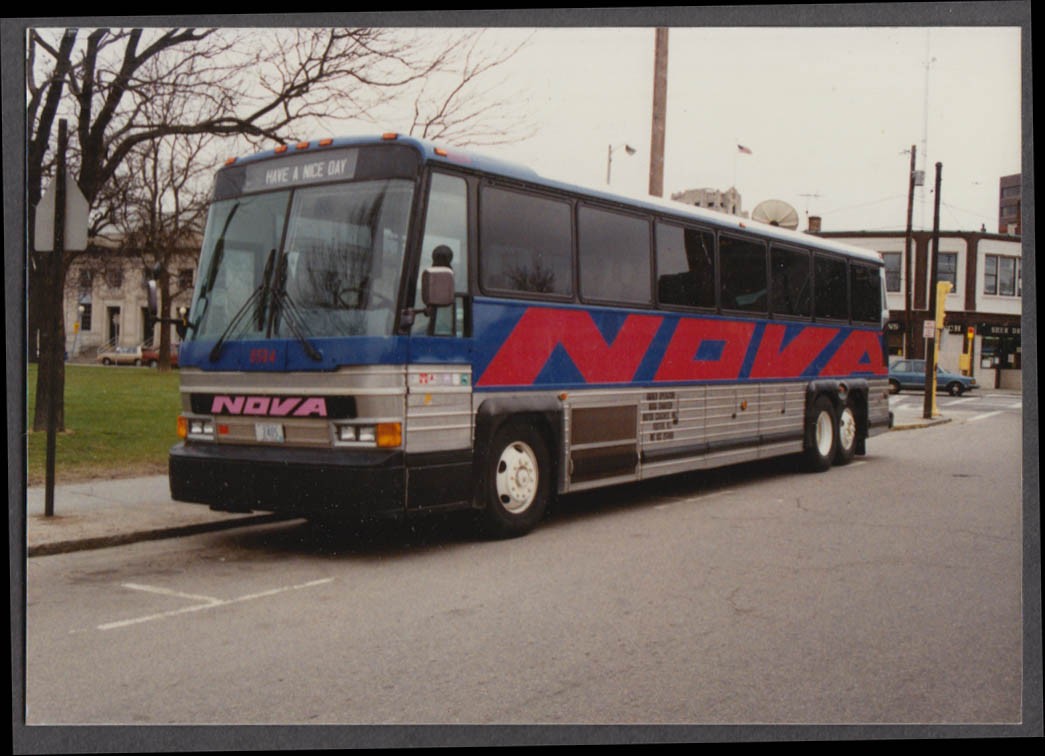 Nova Motor Coach Have a Nice Day #8504 bus snapshot Quincy MA 1990