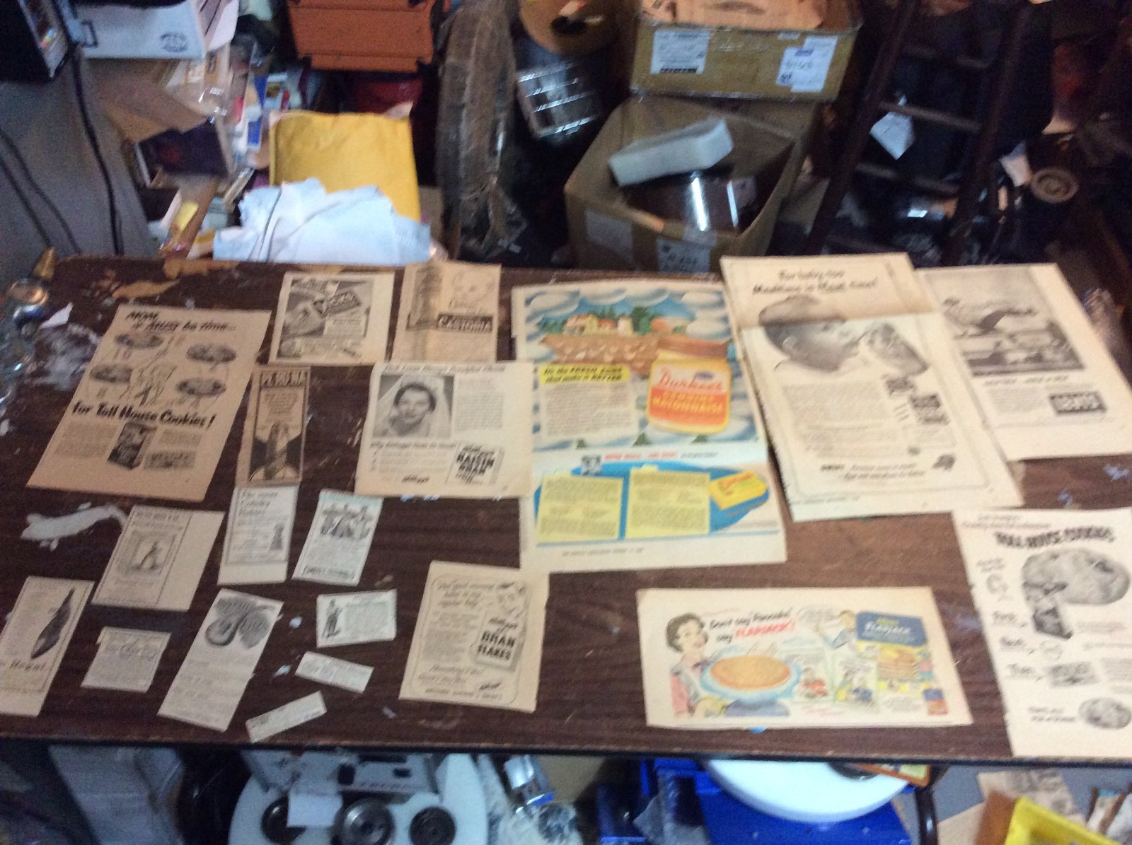 Lot of 29 Vintage / Antique Newspaper Ads Advertisements Clippings
