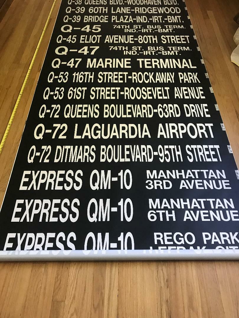 Vintage Triboro Coach Queens New York Front Bus Rollsign La Guardia Airport