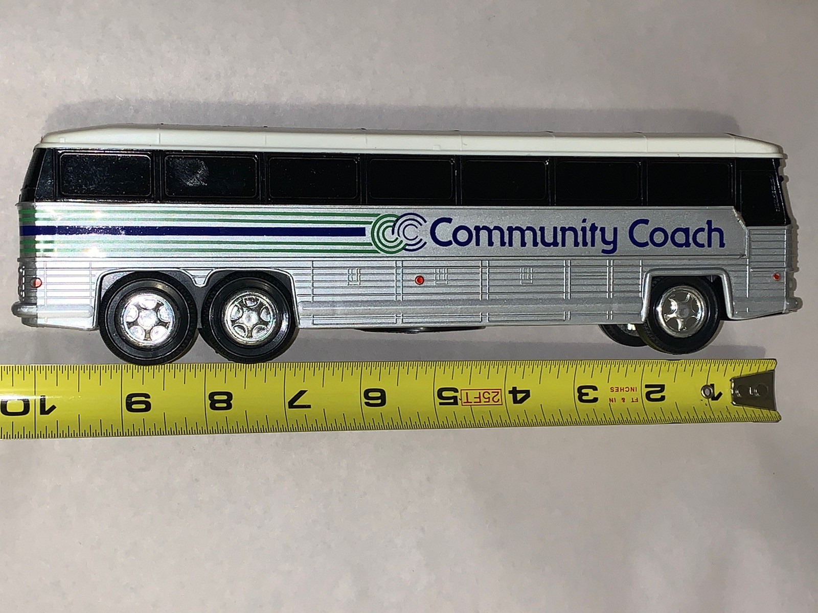 Vintage JIMSON 1:50 New Jersey Community Coach Bank Bus Hong Kong Made Toy