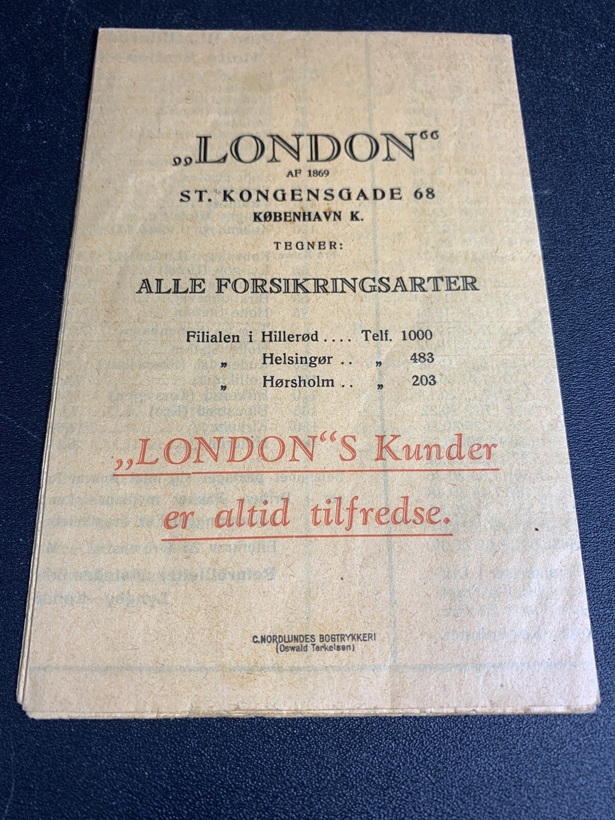 Vtg Danish Denmark Bus Schedule planner 1936 Map Holte Station Omnibusser