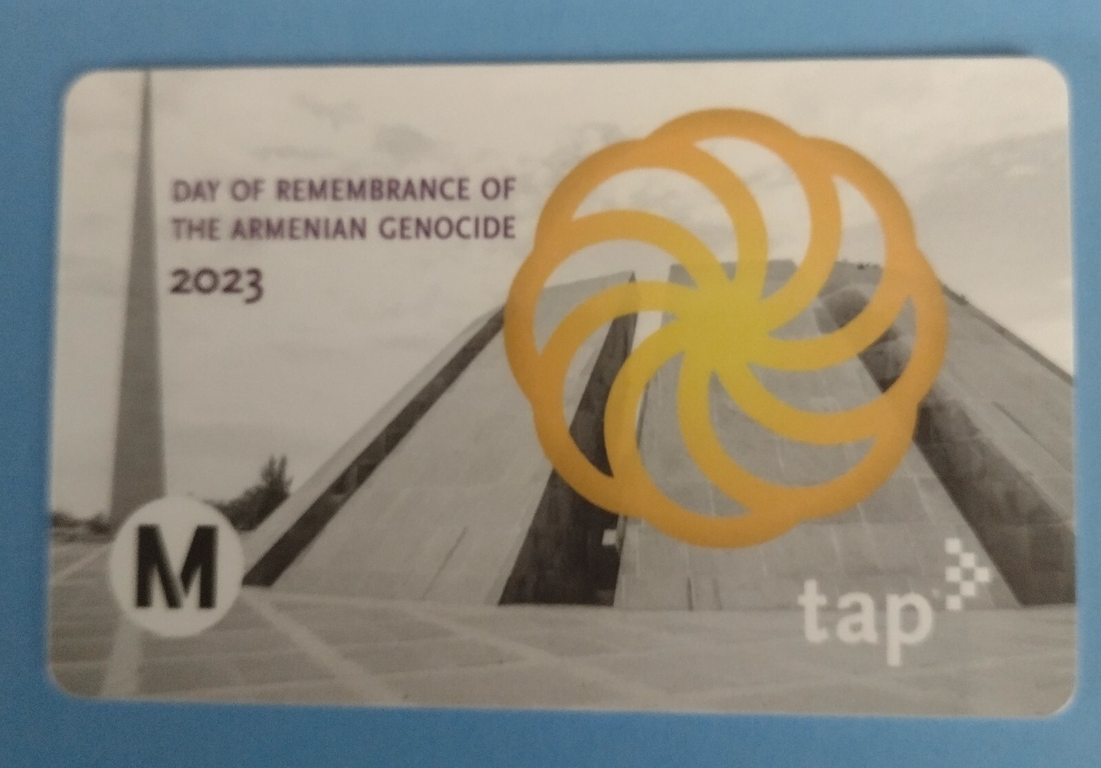Los Angeles Metro Armenian Genocide Remembance 2023 TAP Fare Card Bus Subway