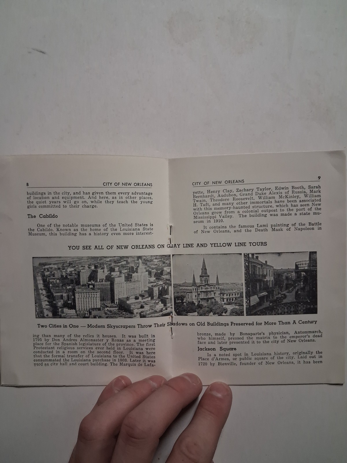 1940s GRAY LINE MOTOR TOURS Bus NEW ORLEANS Condensed HISTORY Transportation