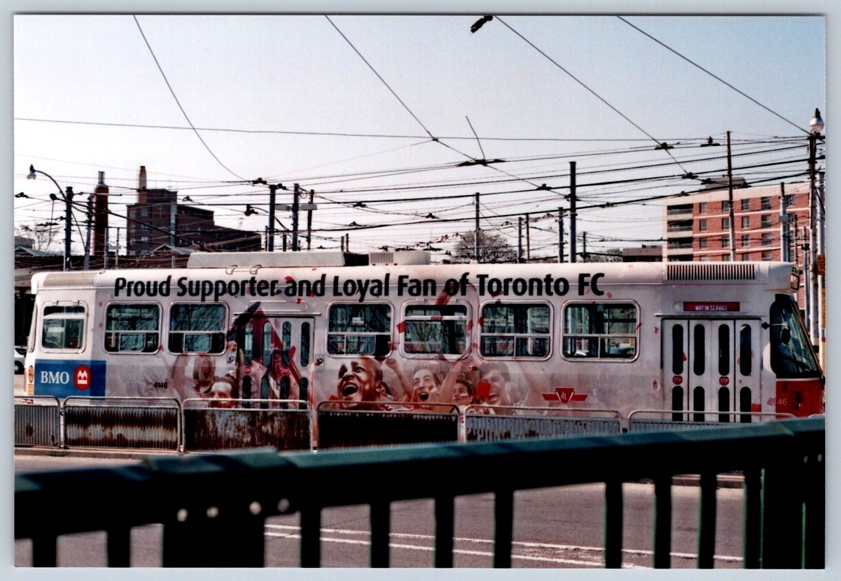TTC Streetcar #4146 ‘Toronto FC’ Wrap Queensway at Queen Toronto Fuji 4×6 Print