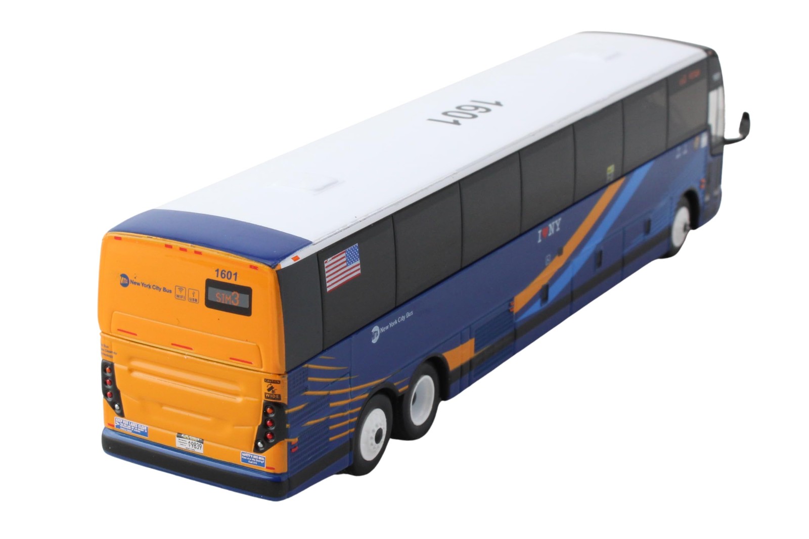 Daron Prevost X3-45 Commuter Coach Mta Express Service Bus Die-Cast Metal 1/87